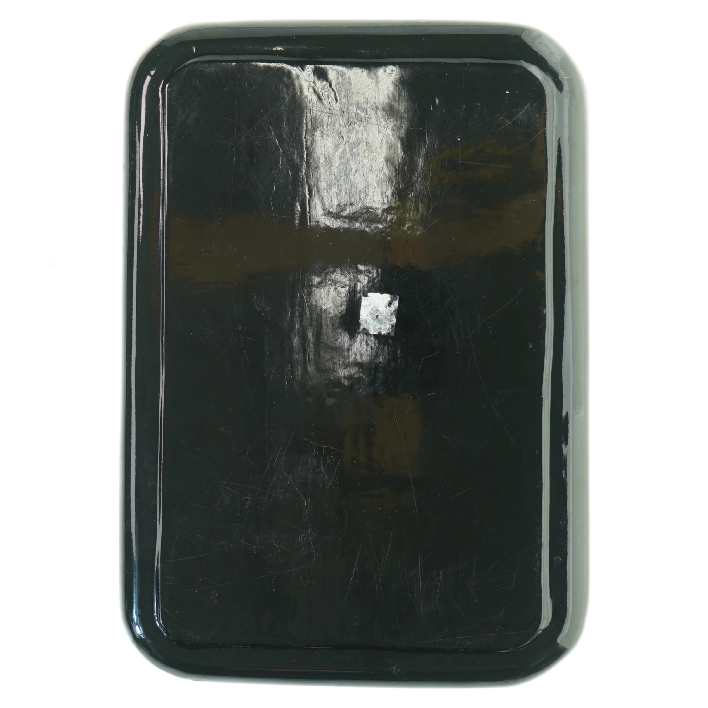 Lakbakke med krakeleret mønster (str. 30x21 cm)