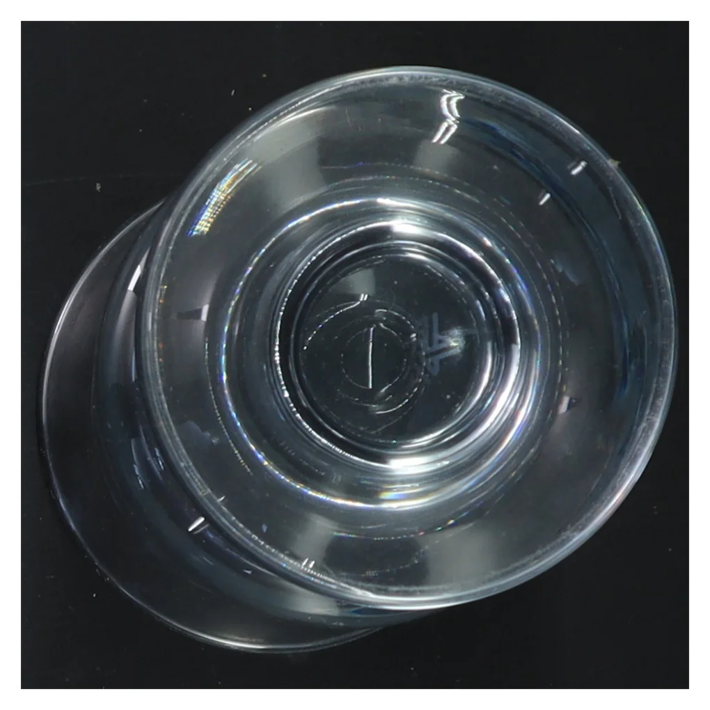 Glas vase på fod (str. 14 cm)