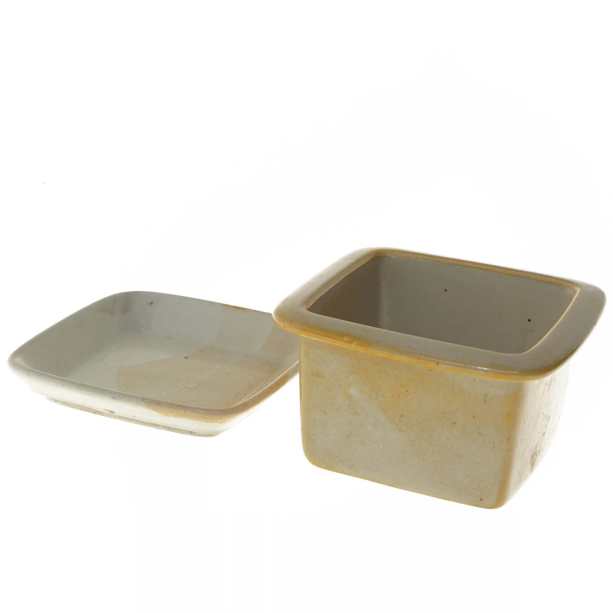 Ildfast patéform med låg/fad (str. 8x13x13 cm)