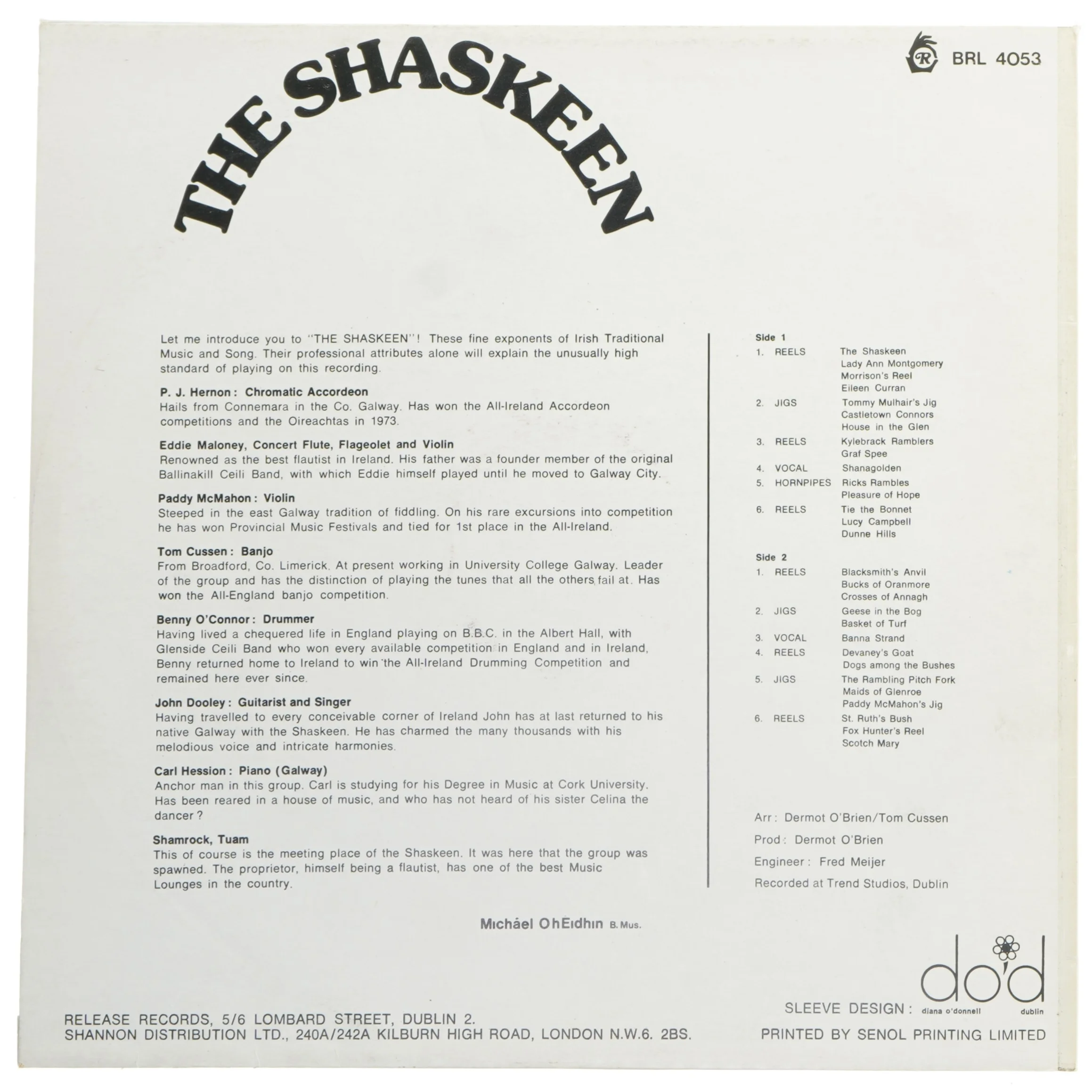 The Shaskeen, LP vinyl album