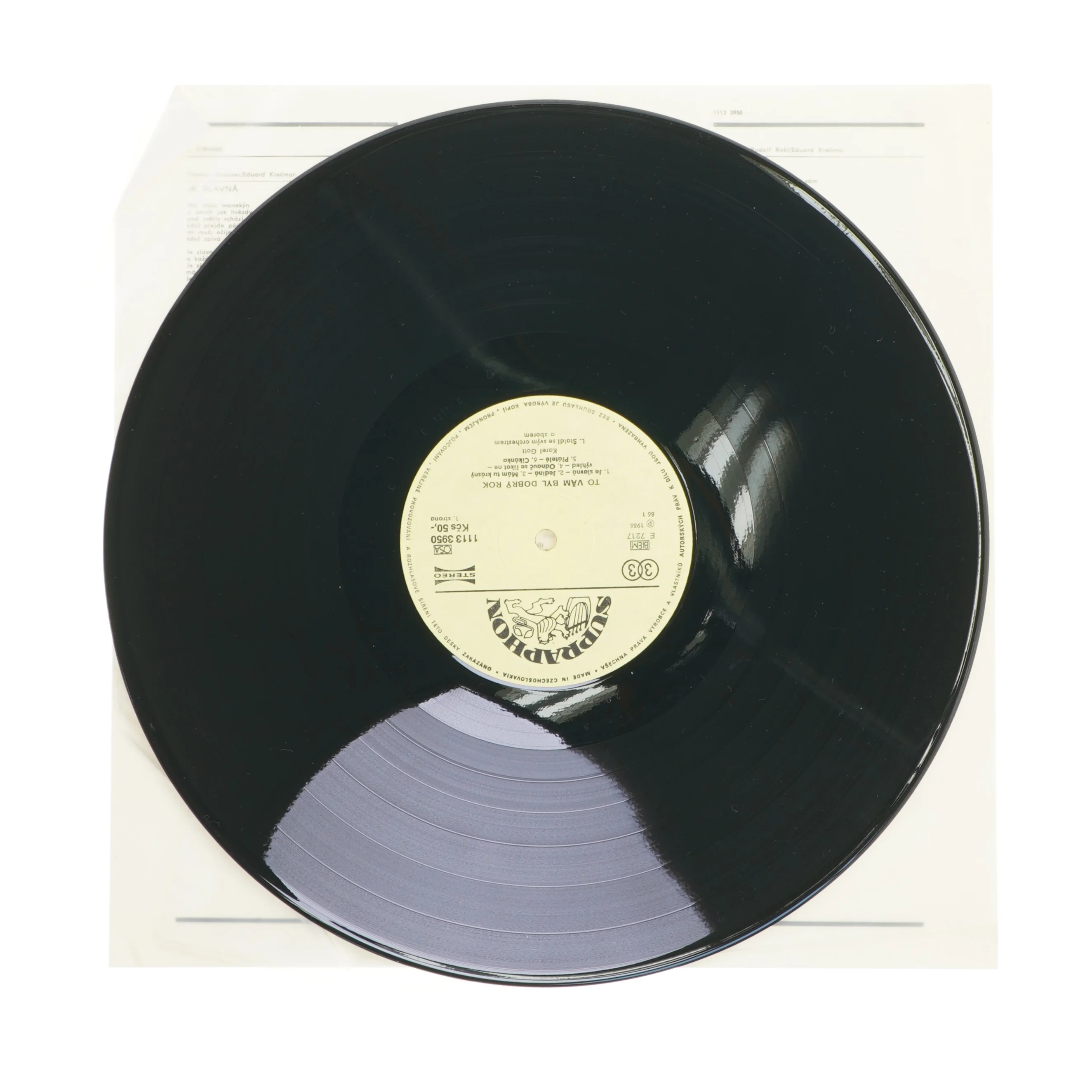 Karel Gott - To Vám Byl Dobrý Rok LP fra Supraphon