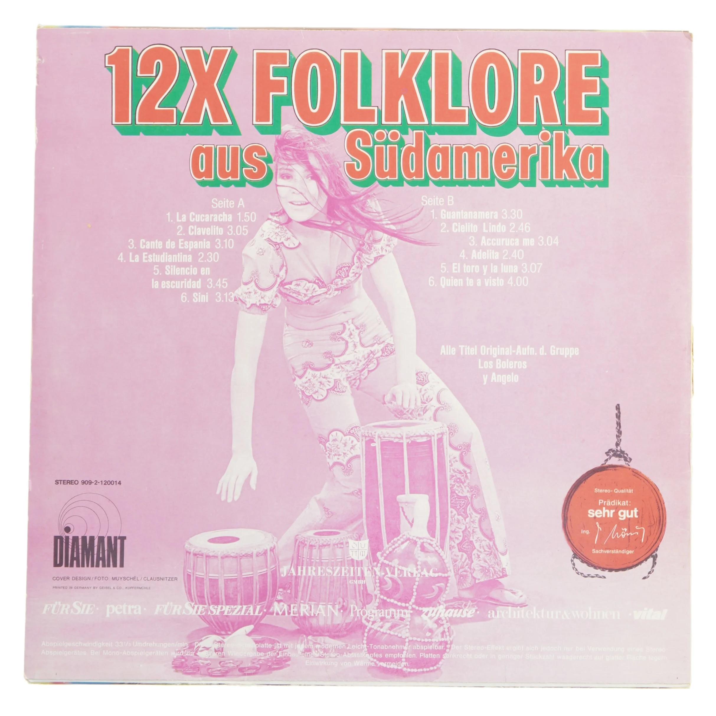 12X Folklore aus Südamerika LP