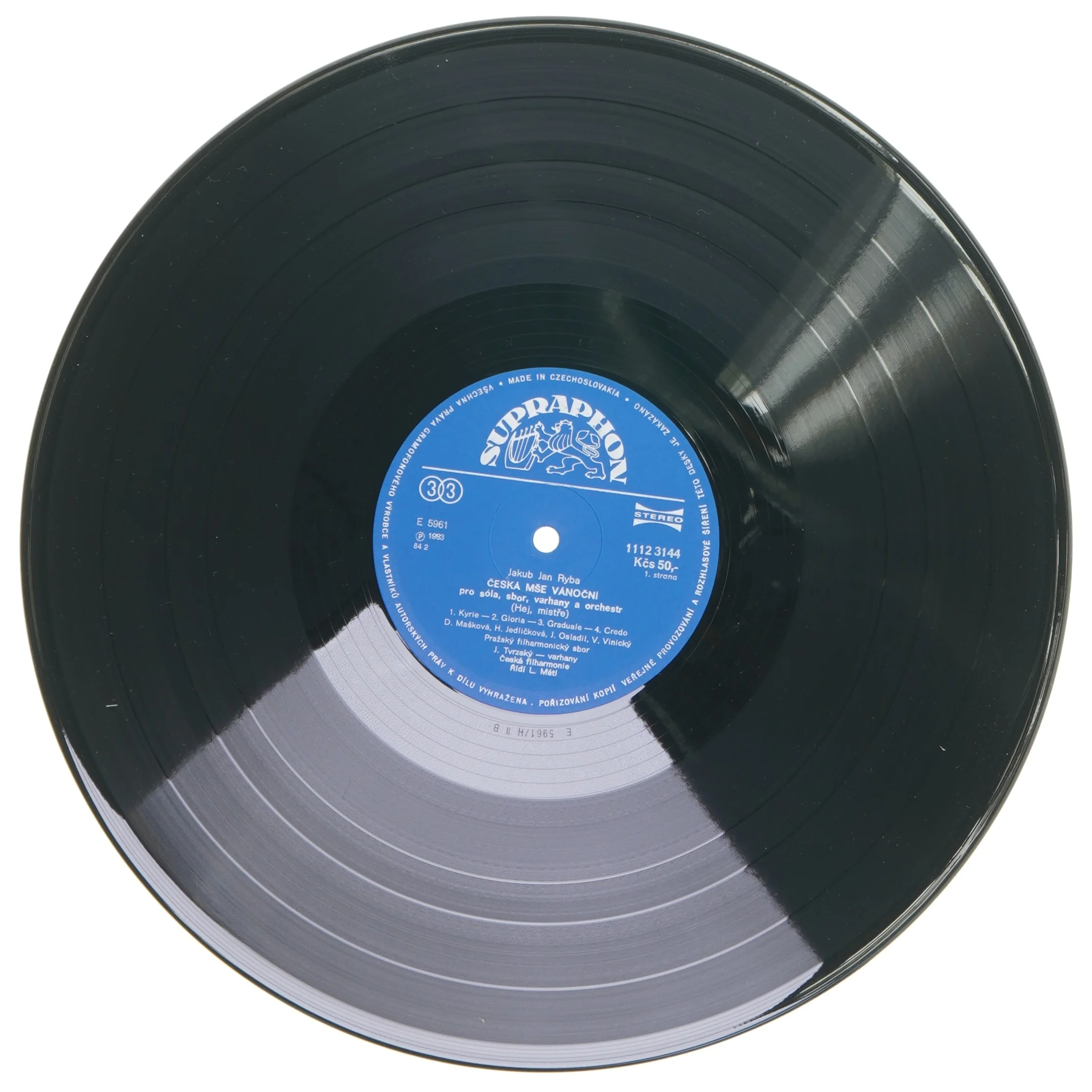 Jakub Jan Ryba Česká mše vánoční LP fra Supraphon