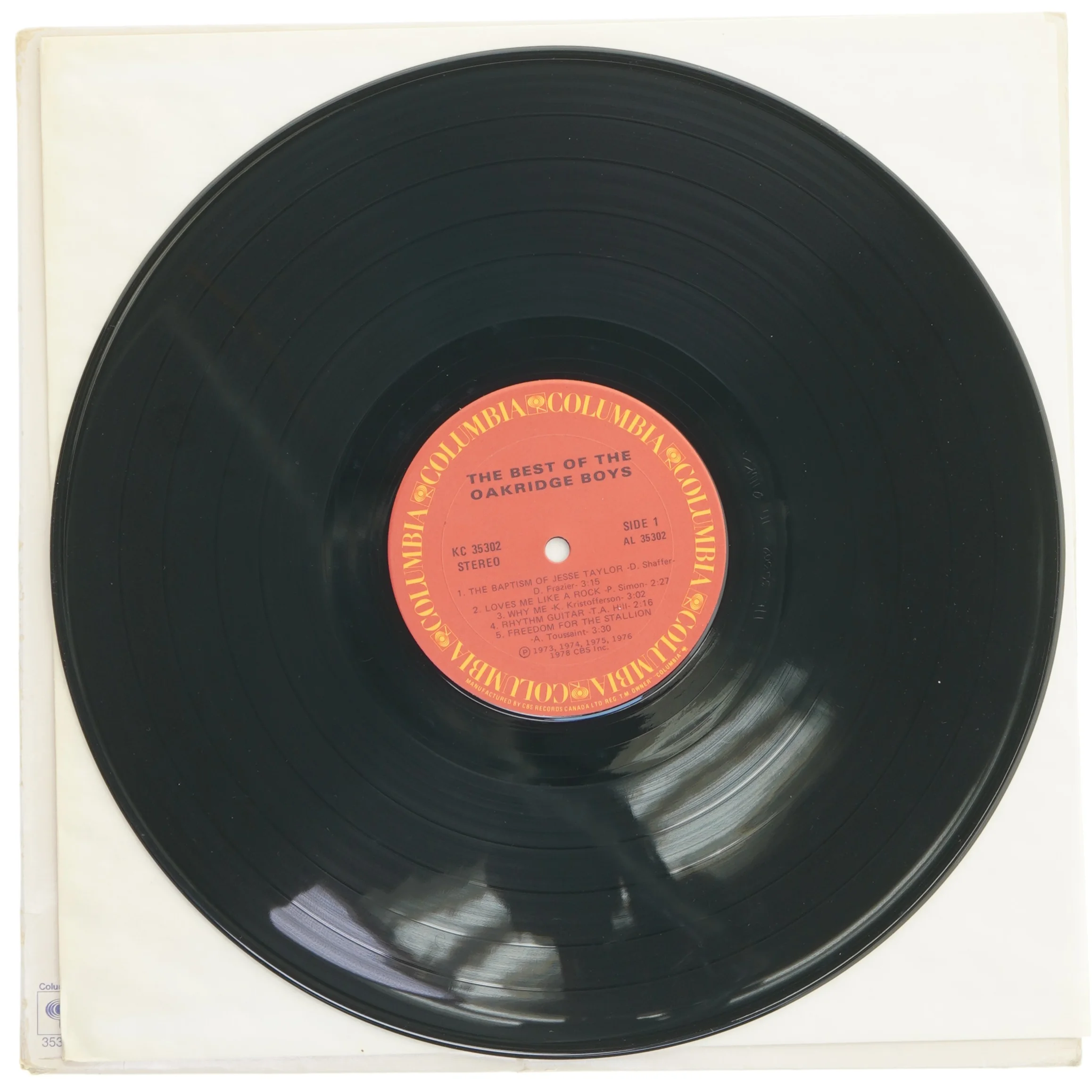 The Best of The Oak Ridge Boys vinyl LP fra Columbia Records