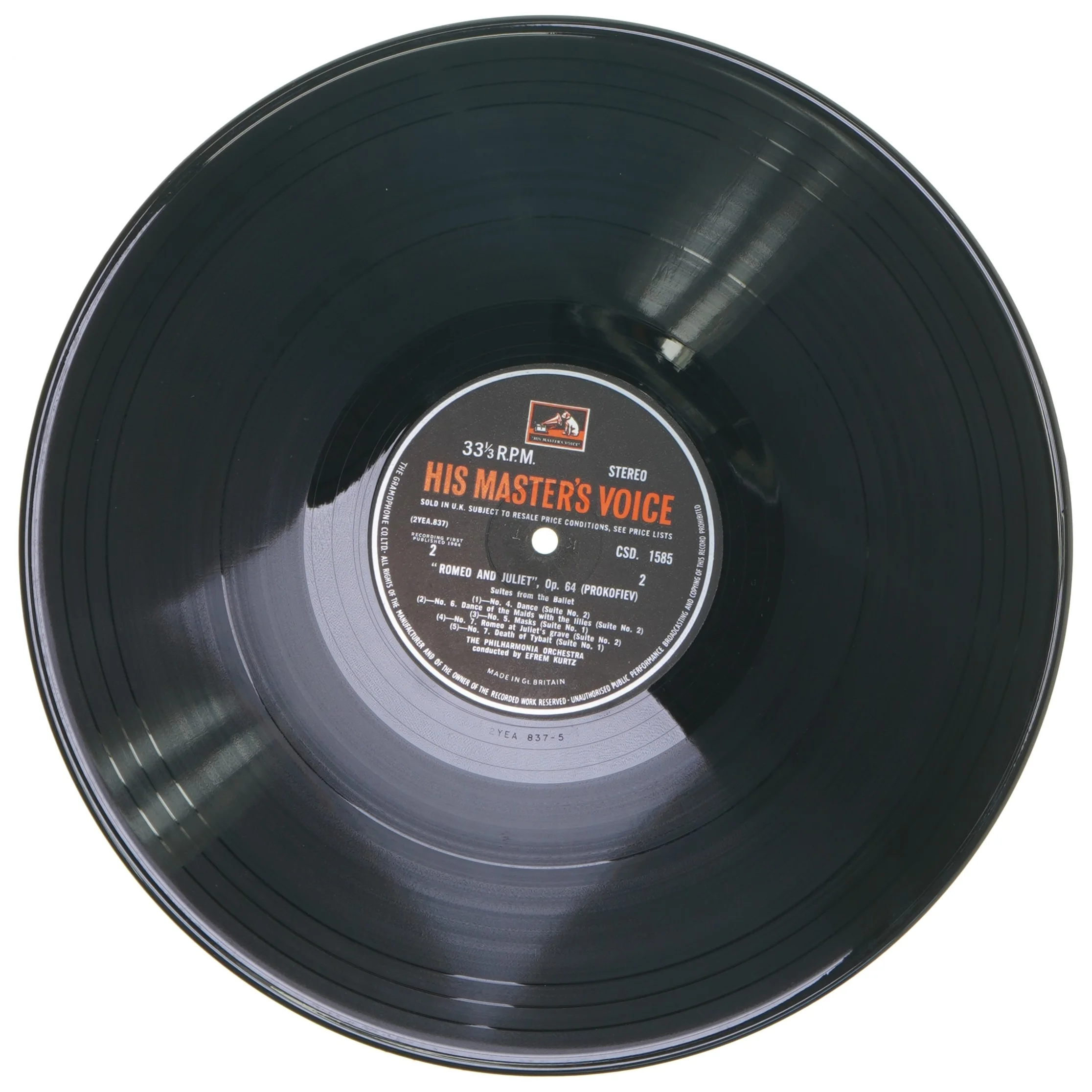 Romeo and Juliet Suites LP vinyl fra His Master's Voice