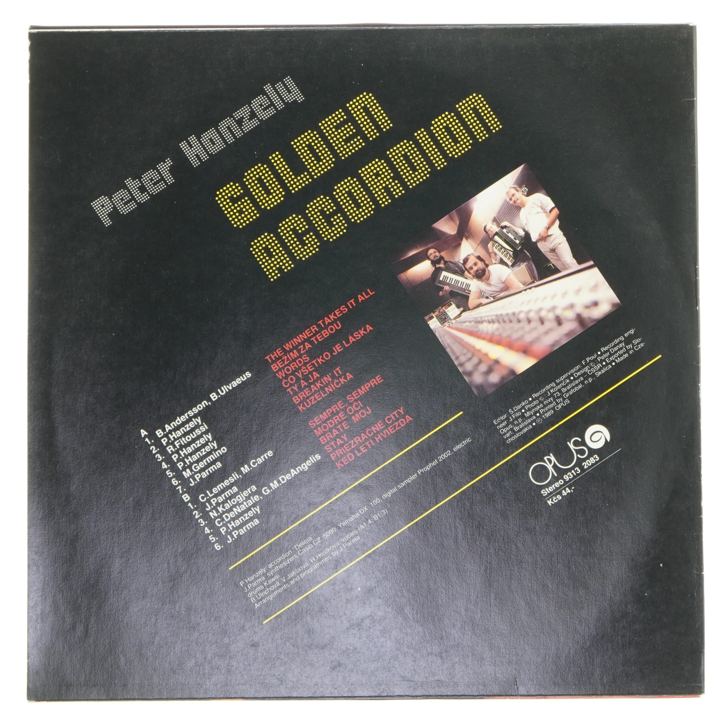 LP plade Golden Accordion af Peter Hanzely fra Opus