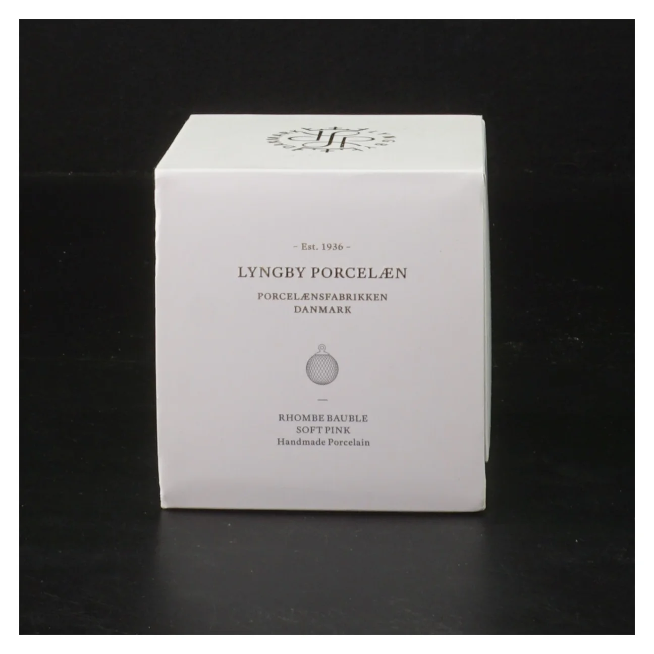 Rhombe juleornament lyserød fra Lyngby Porcelæn (str. 7,5 cm)