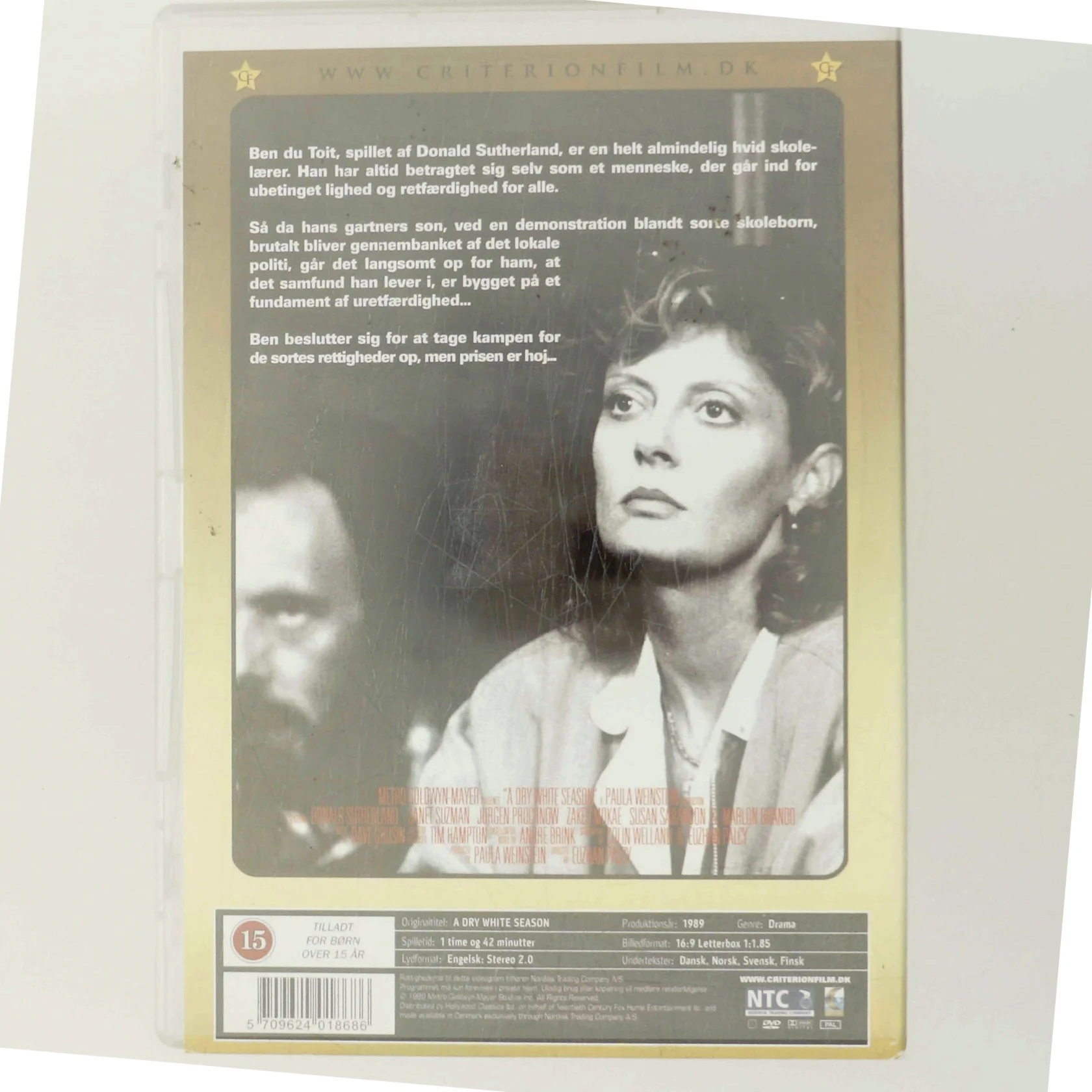 En tør hvid årstid (1989) [DVD] med Donald Sutherland (DVD)