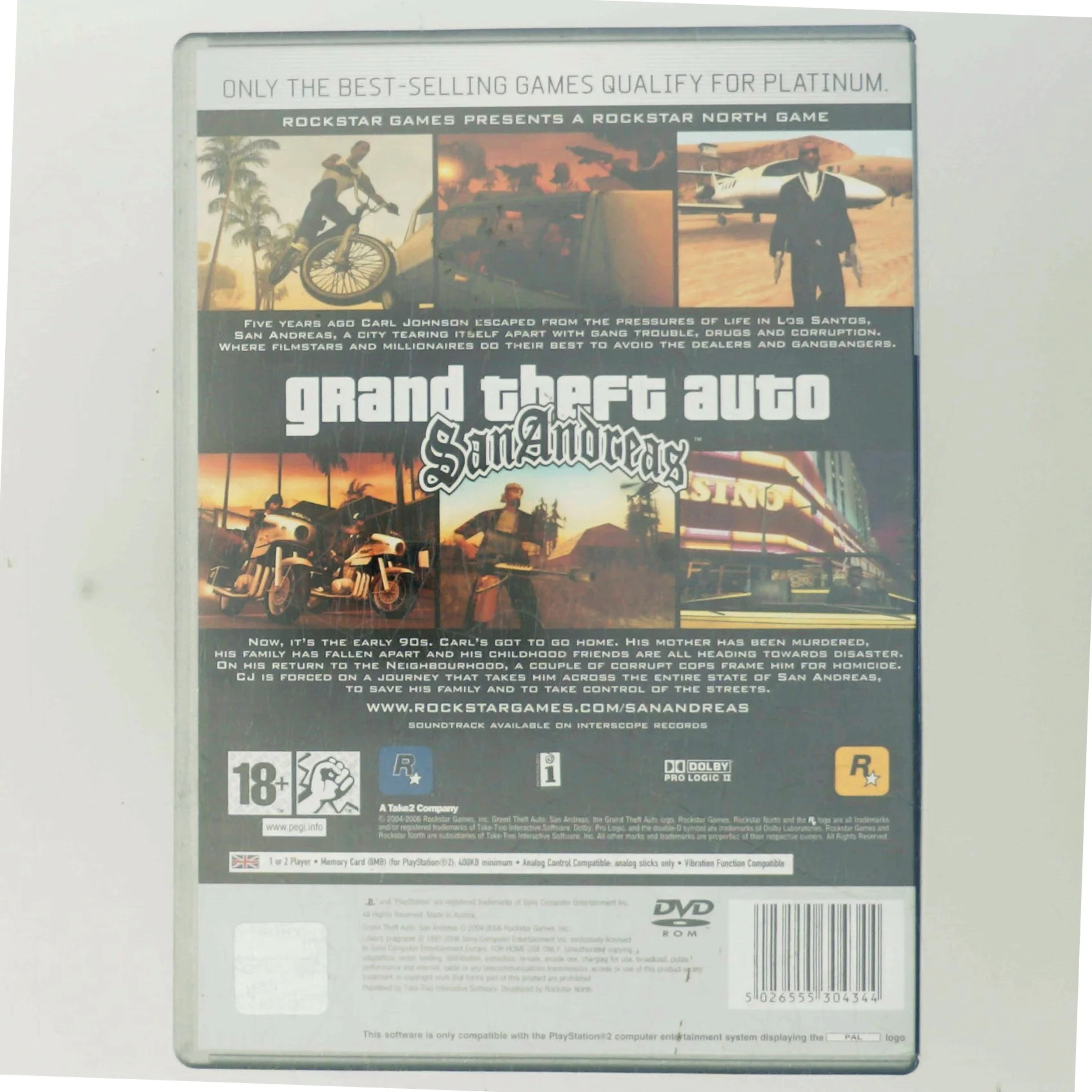 Grand Theft Auto: San Andreas med Carl Johnson (DVD)
