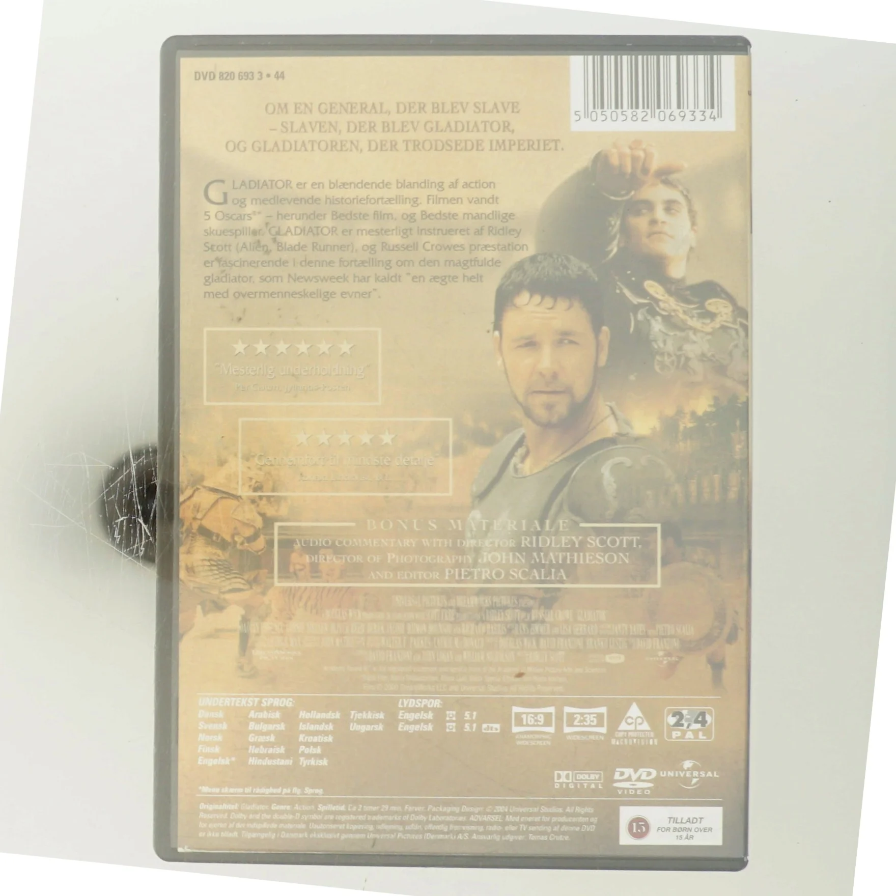 Gladiator med Russell Crowe (DVD)