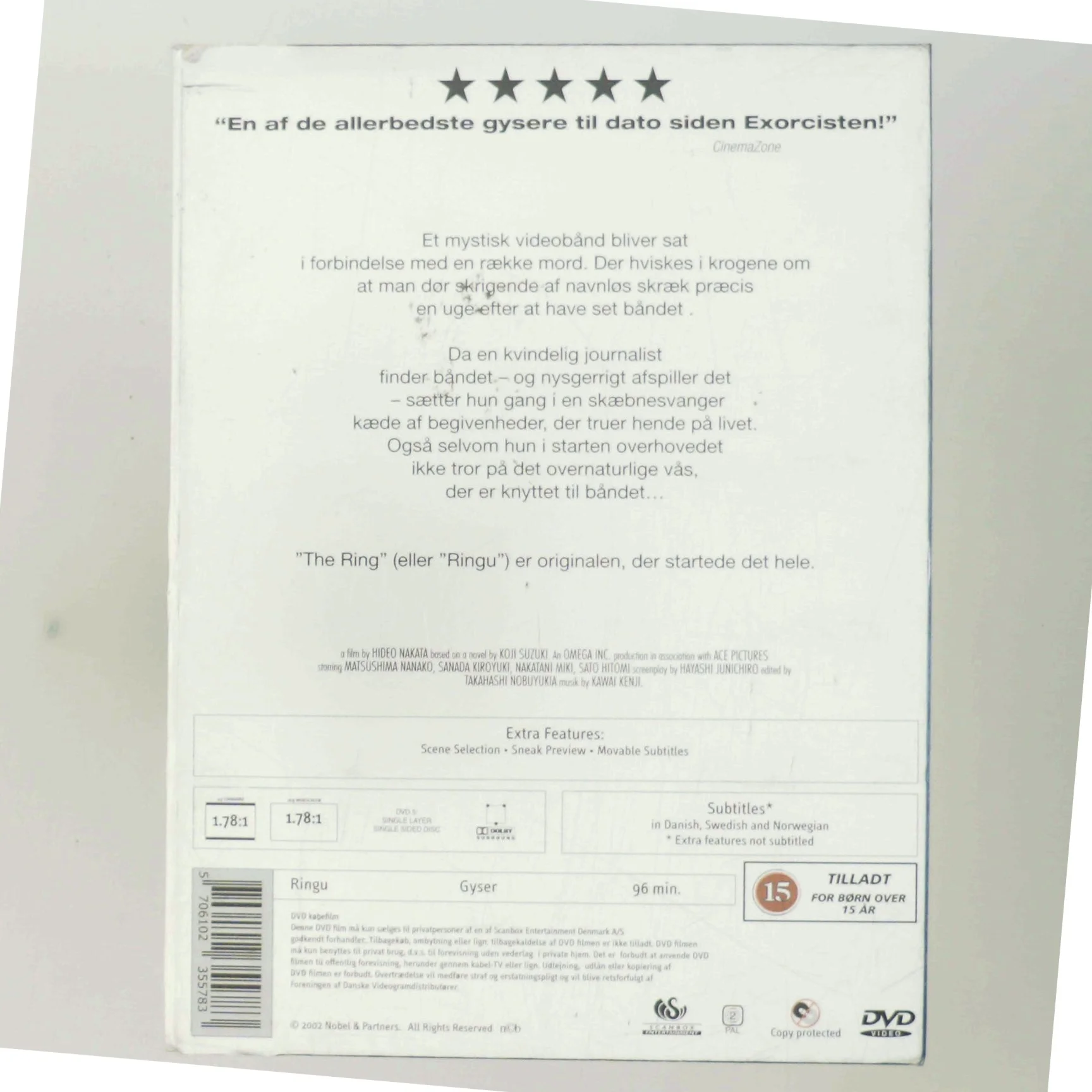 The Ring med Matsushima Nanako (DVD)