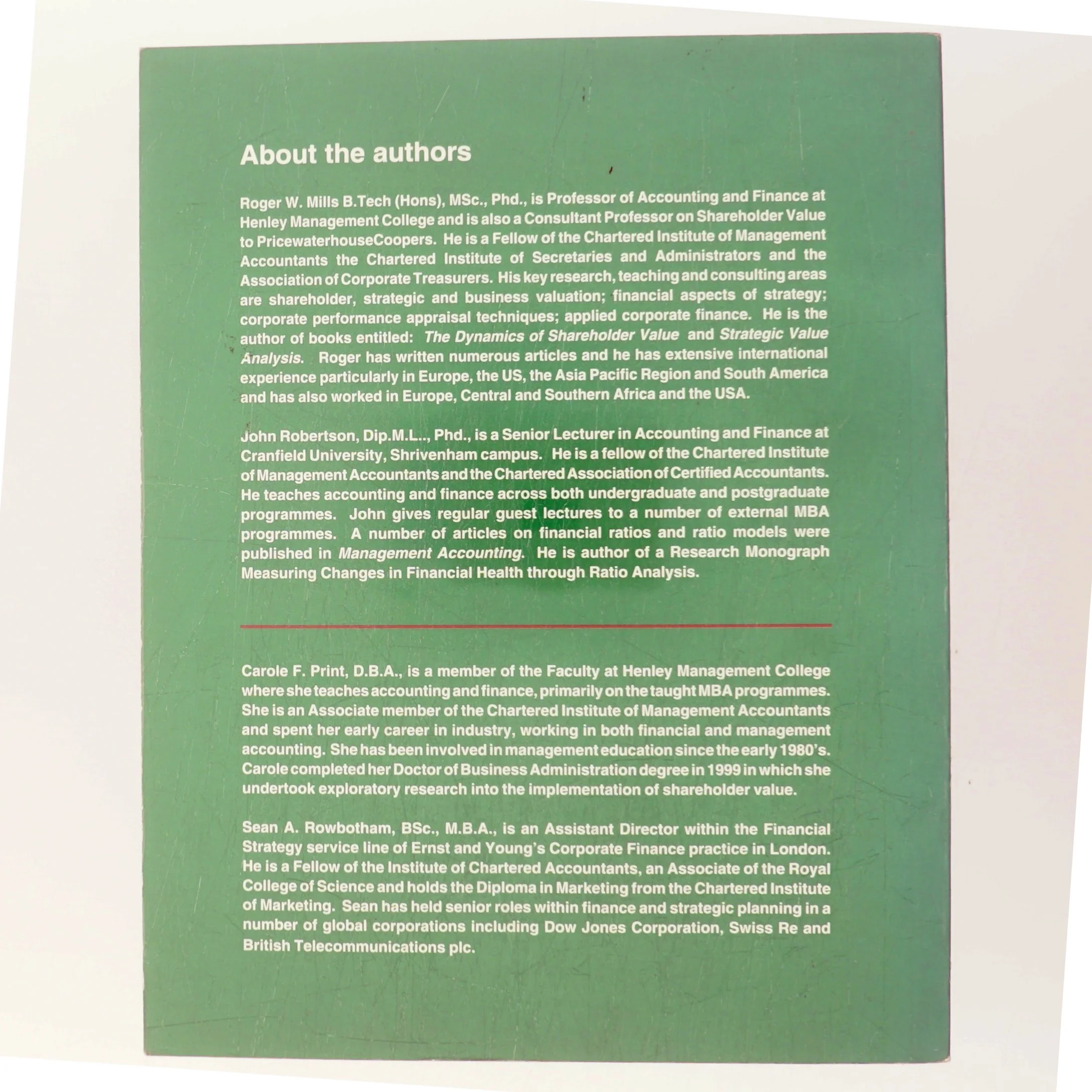 Fundamentals of Managerial Accounting and Finance bog (Bog)