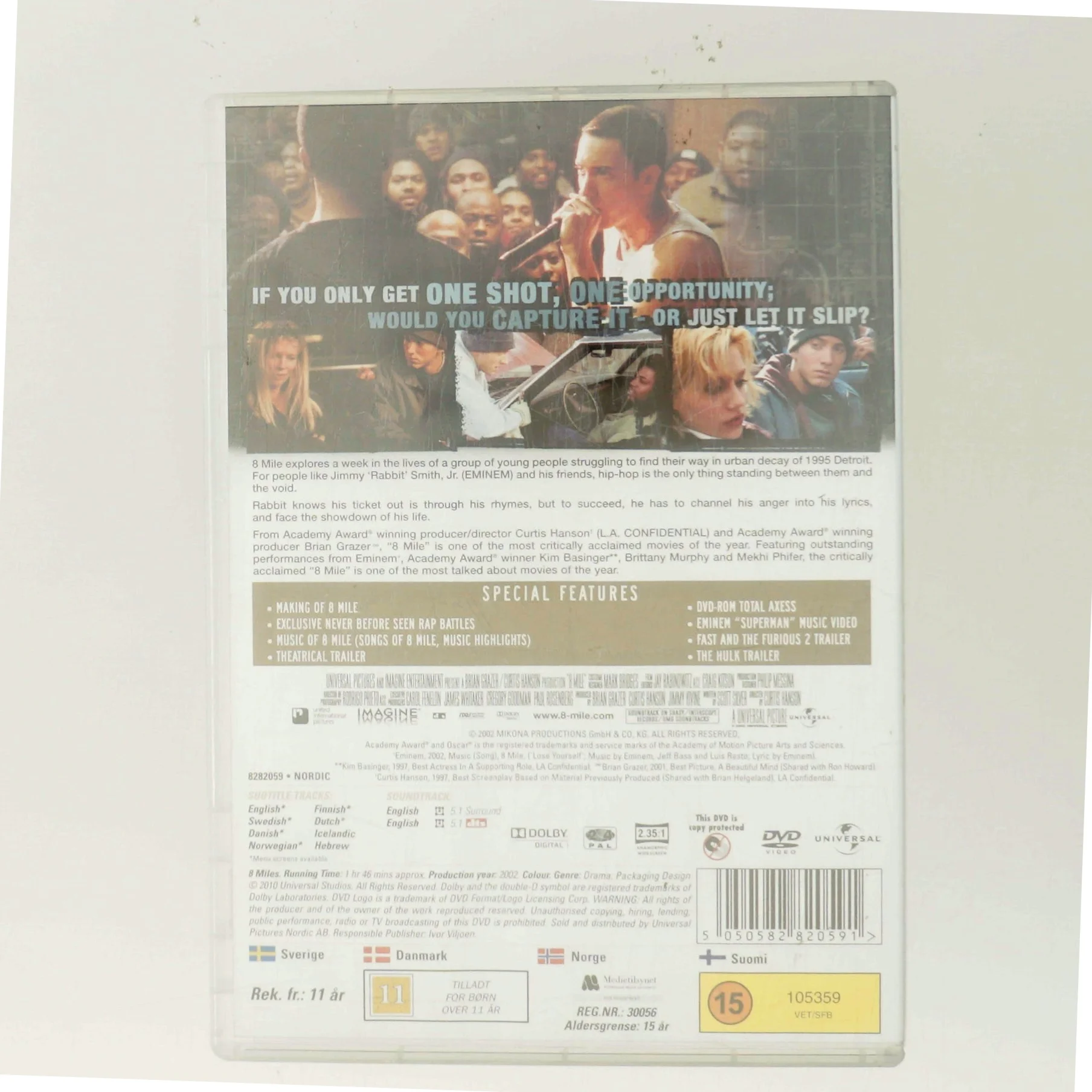 8 Mile                                        <span class="label label-blank pull-right" style="margin-right: 3px;">Oscar edition</span> med Eminem (DVD)
