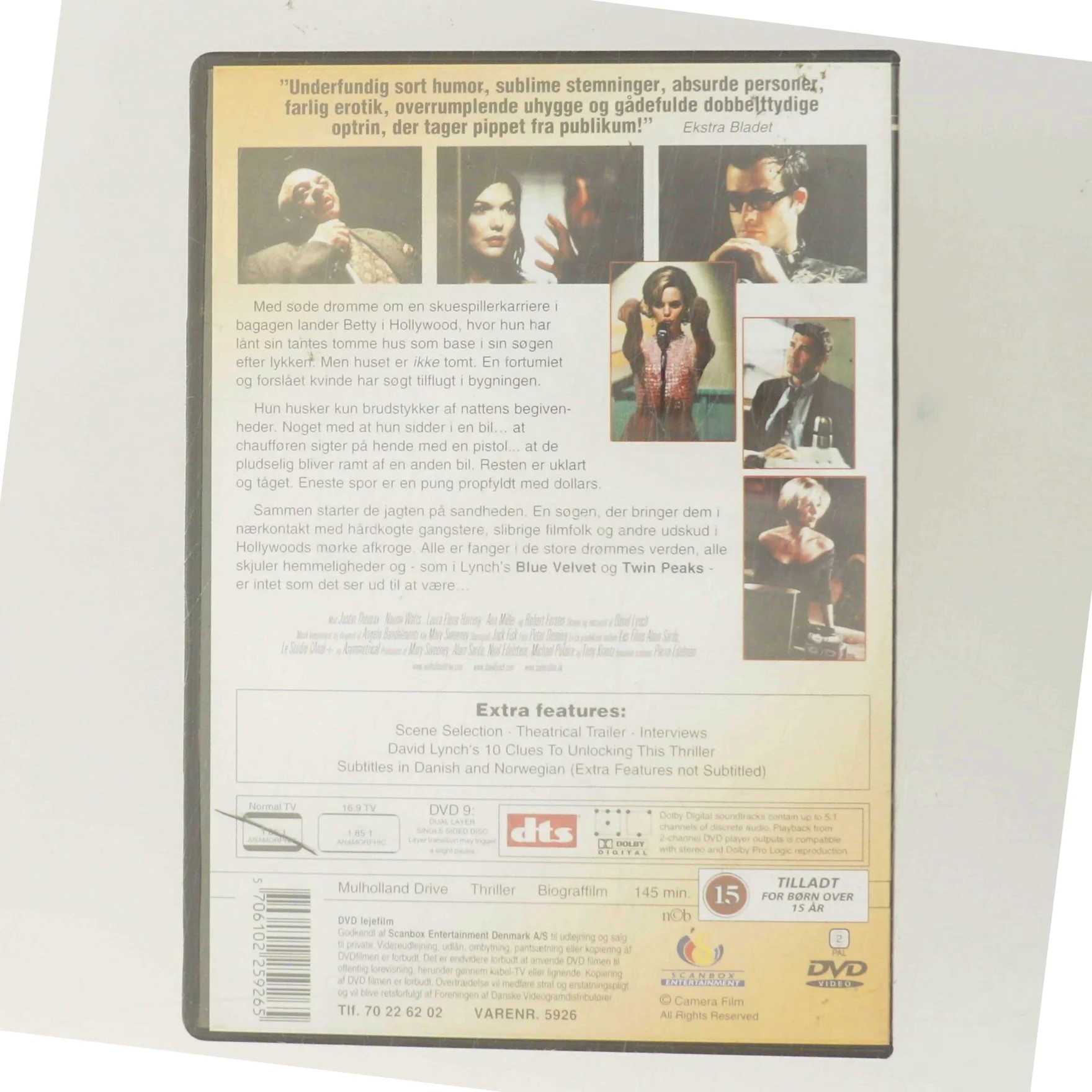 Mulholland Drive med Naomi Watts (DVD)