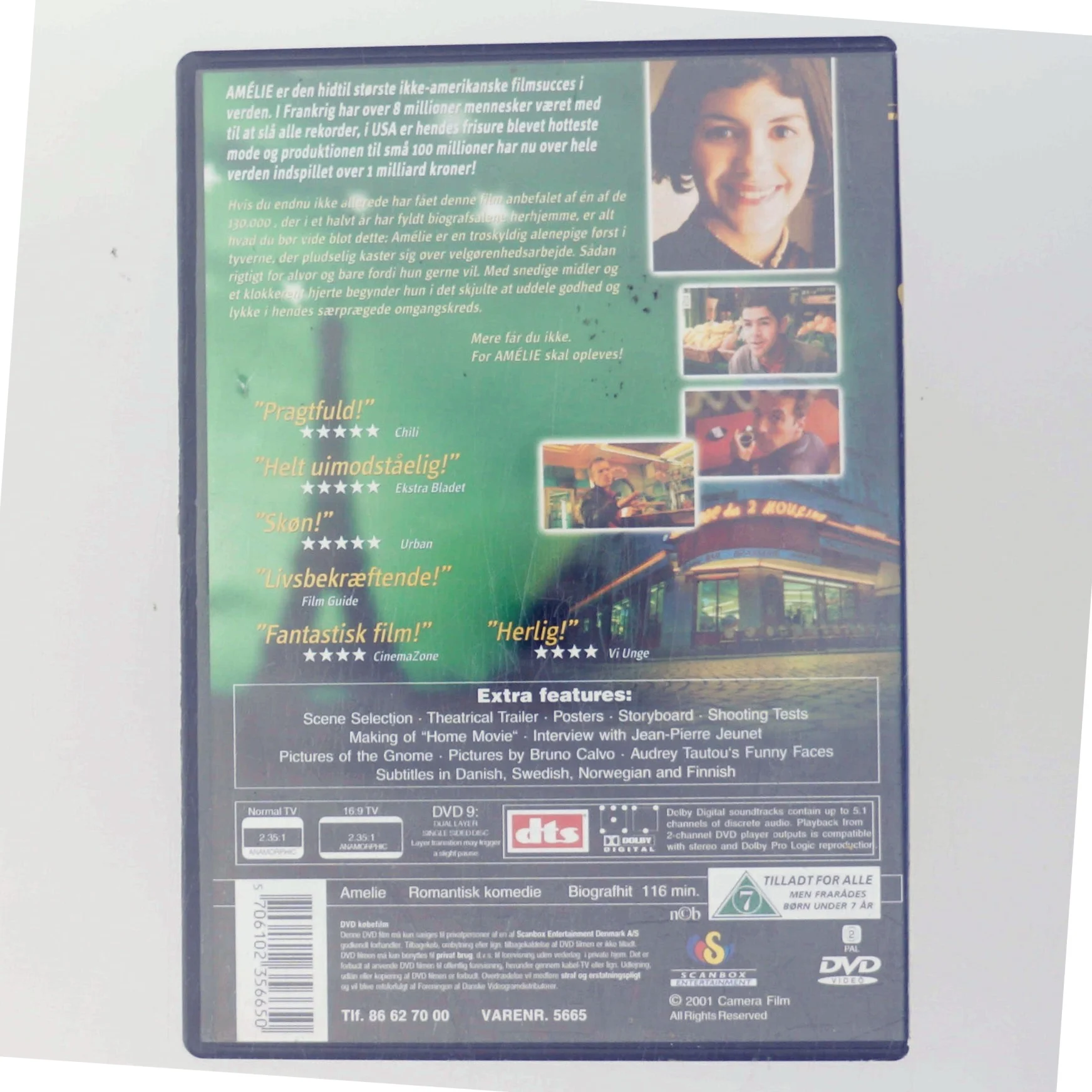 Amelie med Audrey Tautou (DVD)