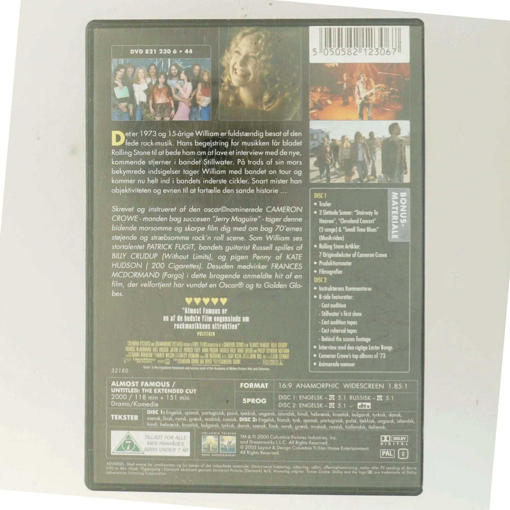 Almost Famous: Untitled - The Extended Cut med Patrick Fugit (DVD)