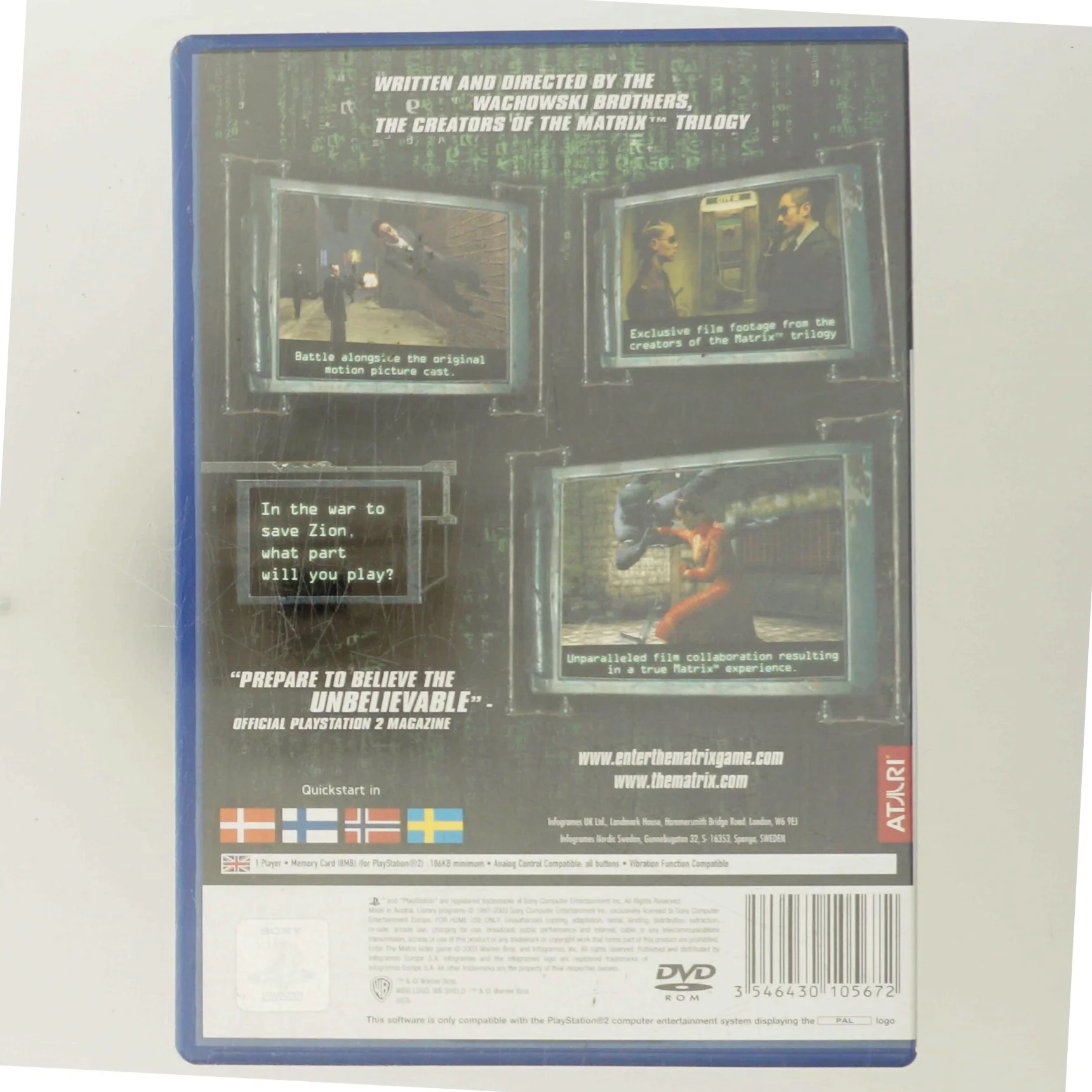 Enter The Matrix med Original motion picture cast (DVD)