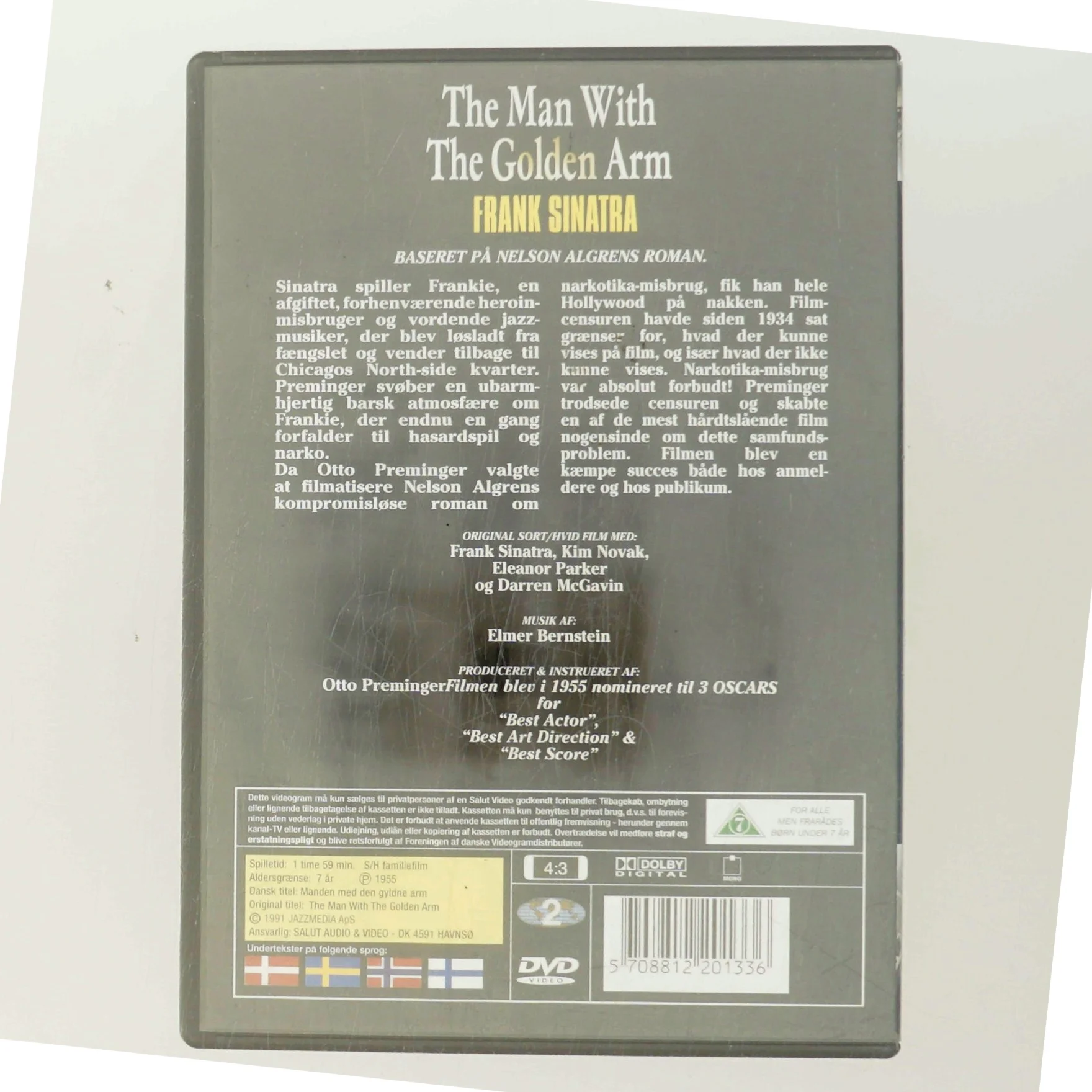 The Man With The Golden Arm med Frank Sinatra (DVD)