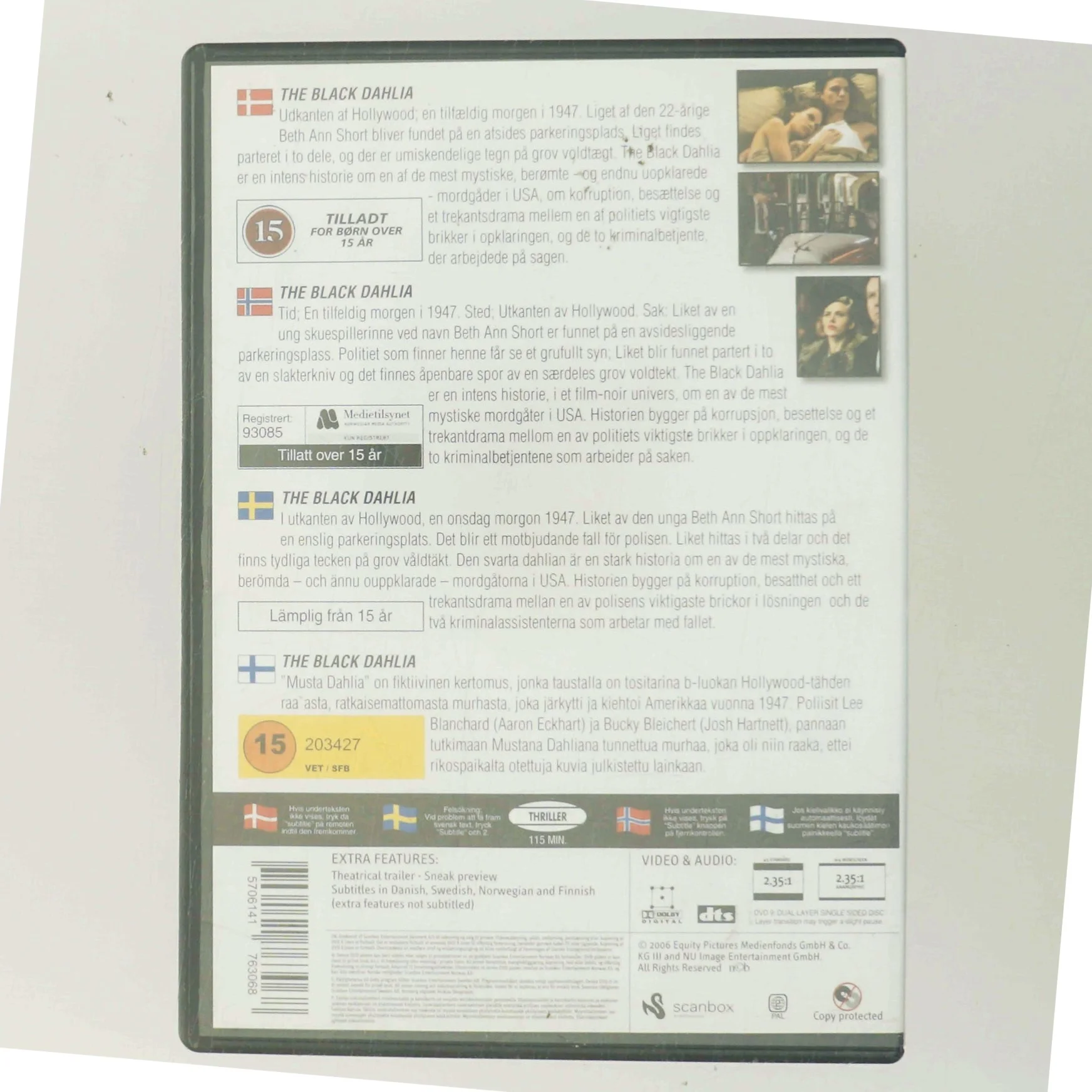 The Black Dahlia med Josh Hartnett (DVD)