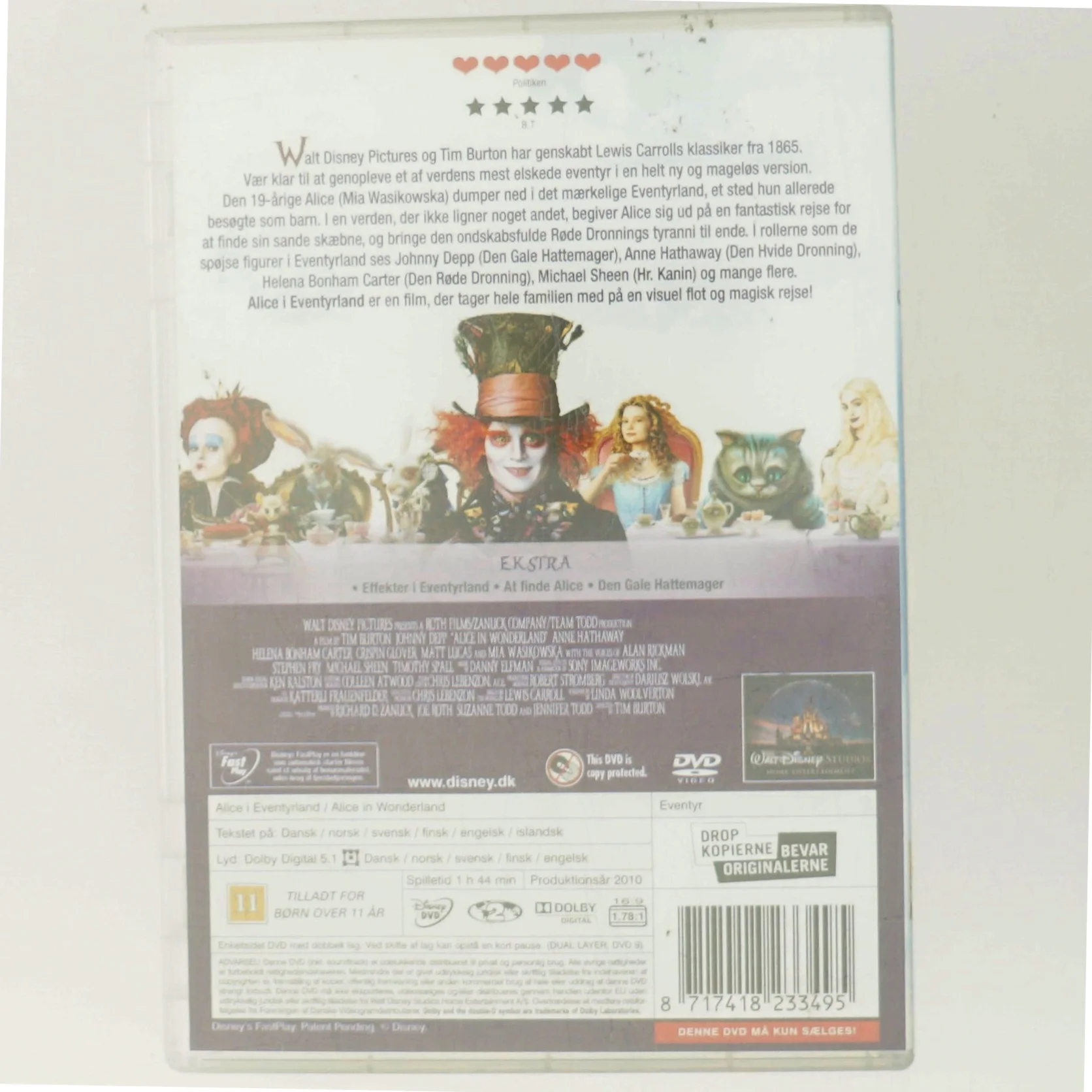 Alice i eventyrland med Johnny Depp (DVD)