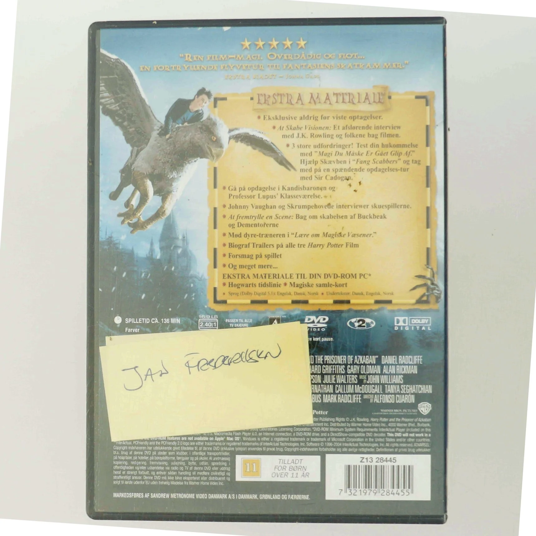 Harry Potter og Fangen fra Azkaban med Daniel Radcliffe (DVD)