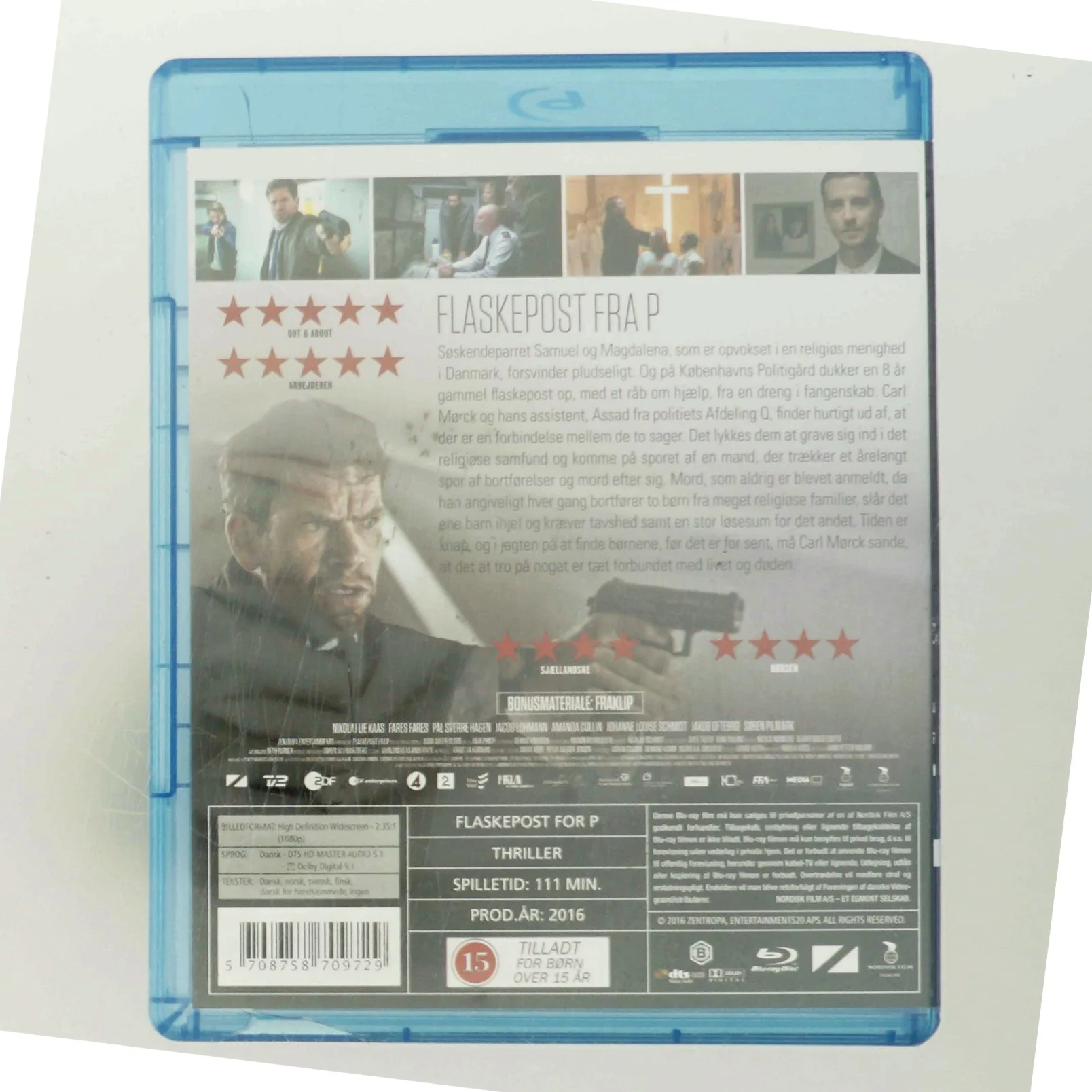 Flaskepost Fra P Blu-Ray - Afdeling Q med Nikolaj Lie Kaas (DVD)