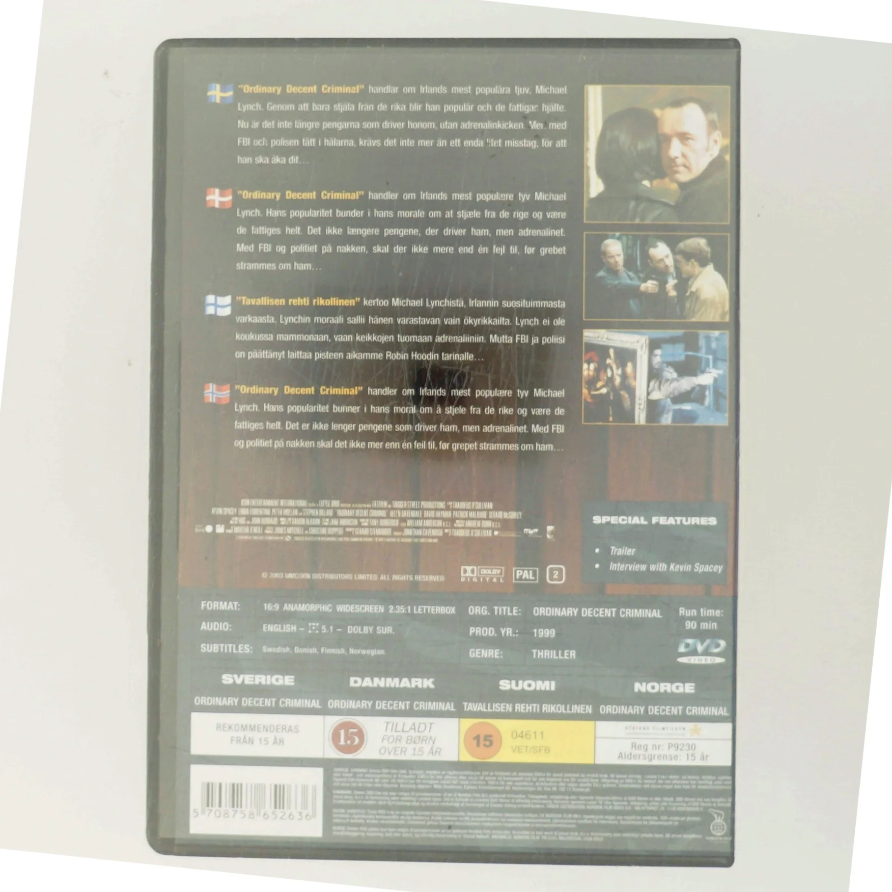 Ordinary Decent Criminal (2000) [DVD] med Kevin Spacey (DVD)