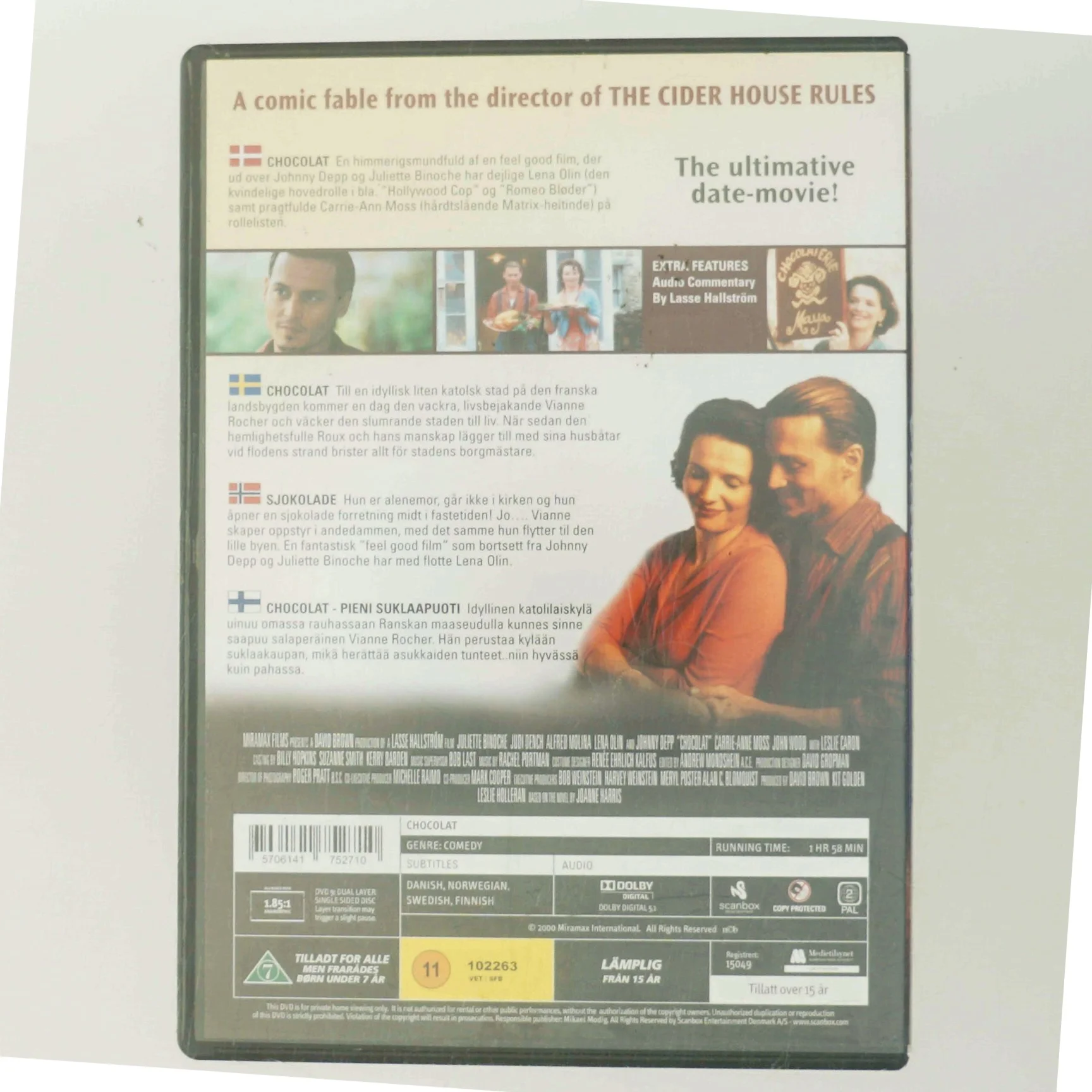 Chocolat med Johnny Depp (DVD)