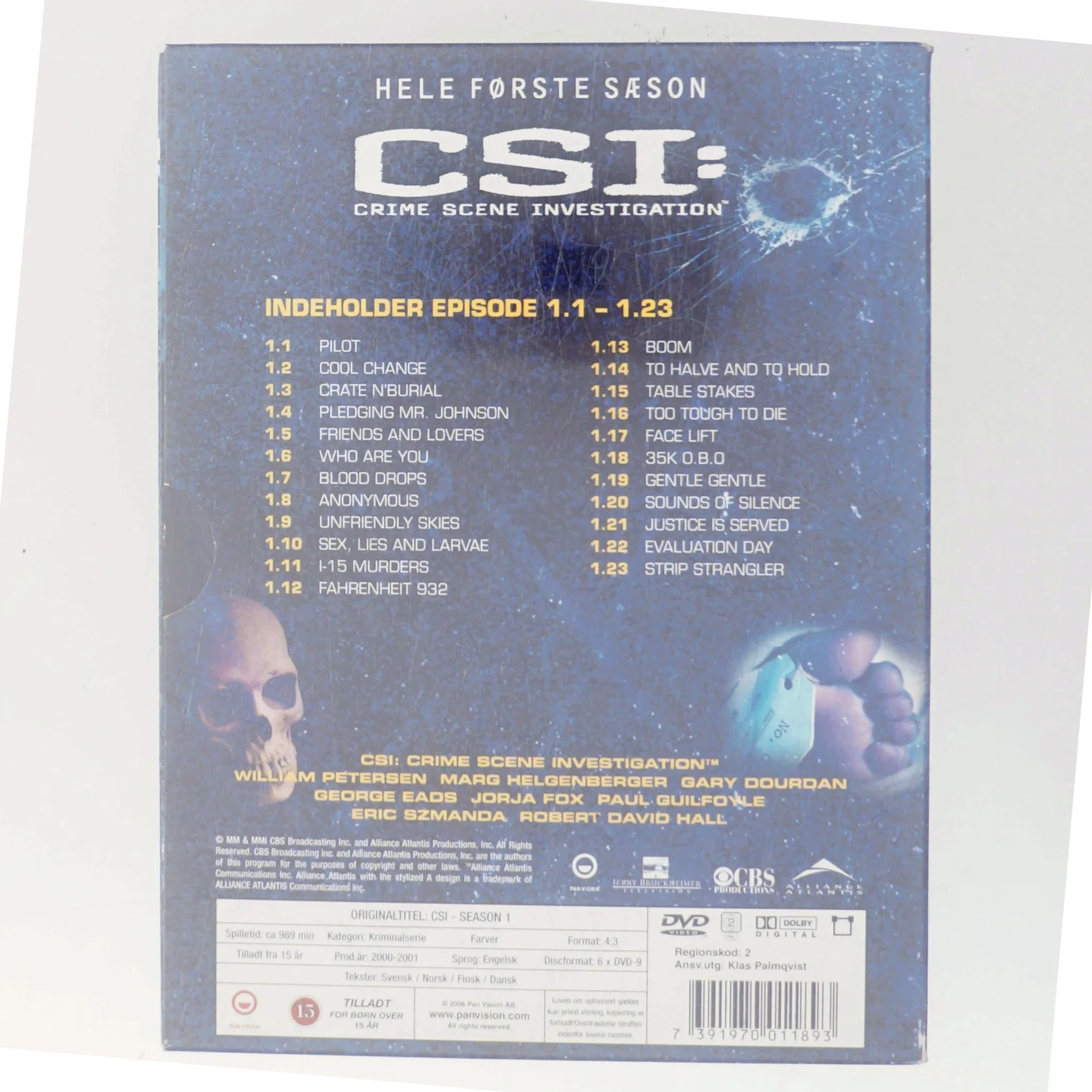 Season 1 - 6-dvd Box med William Petersen (DVD)