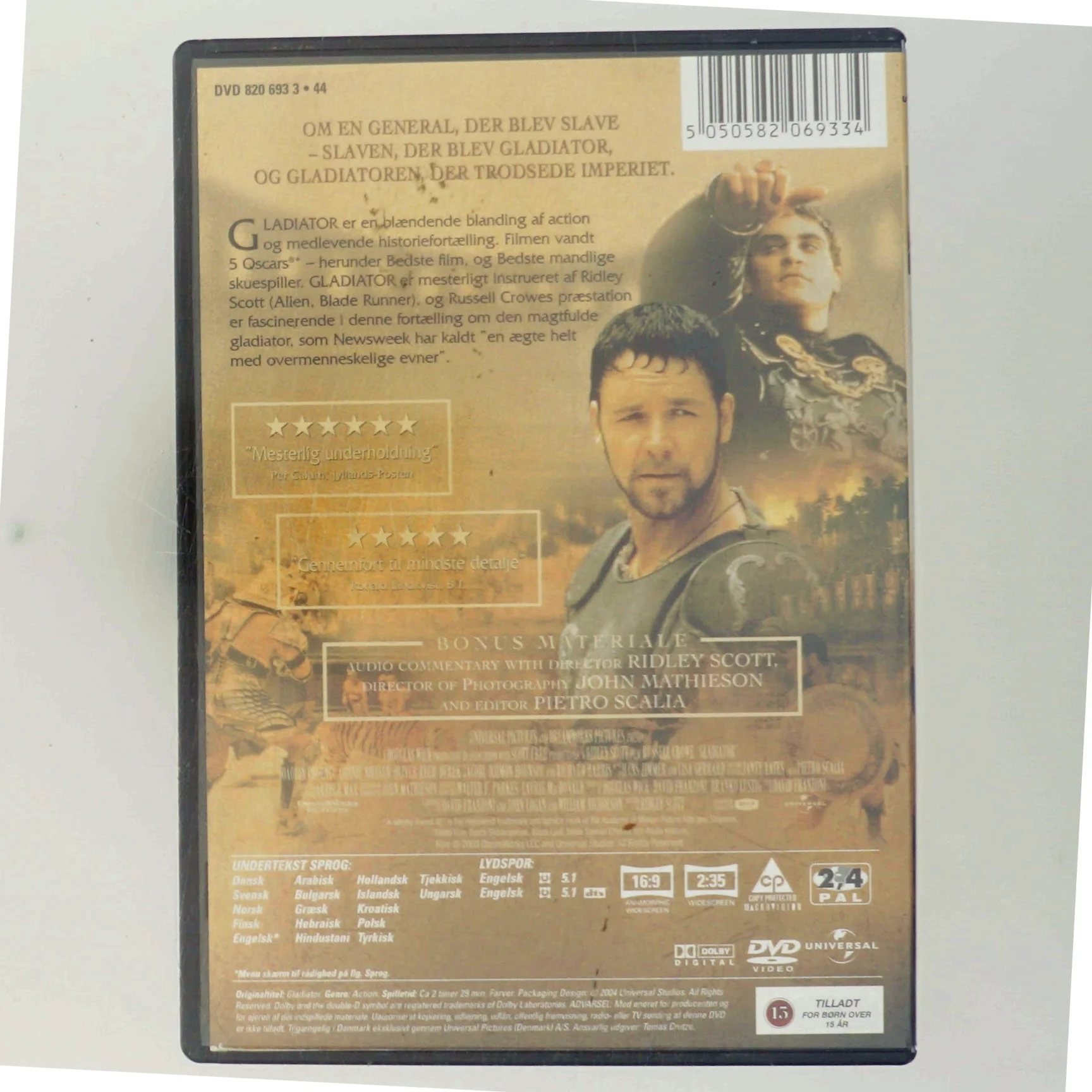 Gladiator med Russell Crowe (DVD)