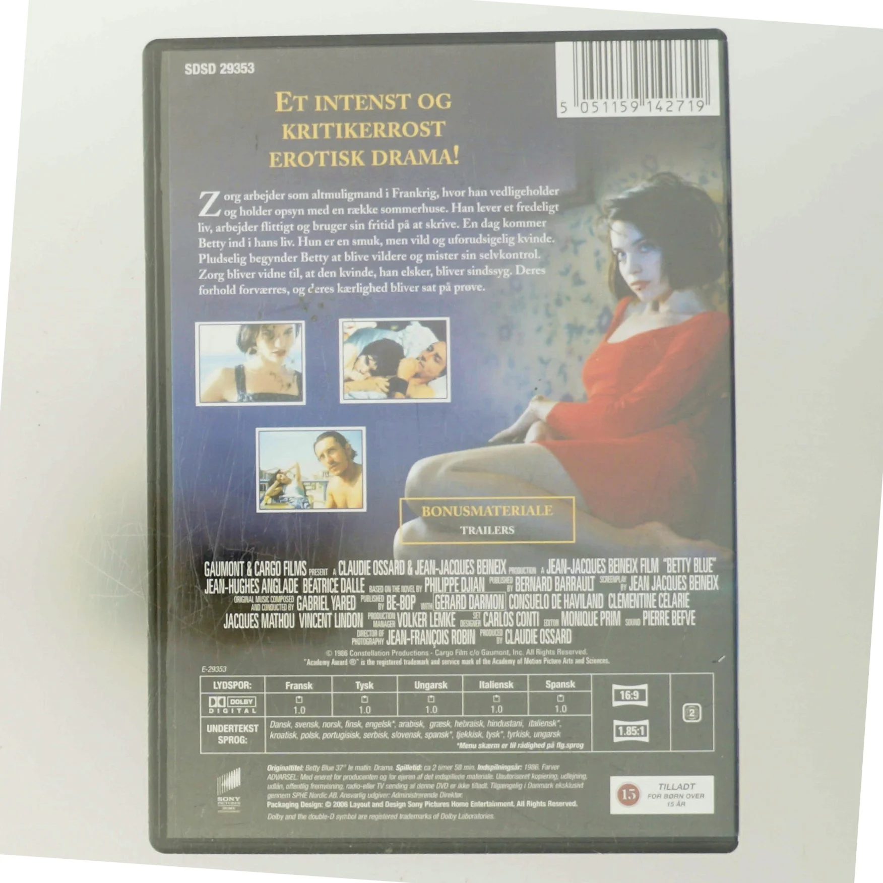 Kas - Betty Blue DVD S-t                            <span class="label label-blank pull-right">Director's cut edition</span> med Jean-Hugues Anglade (DVD)