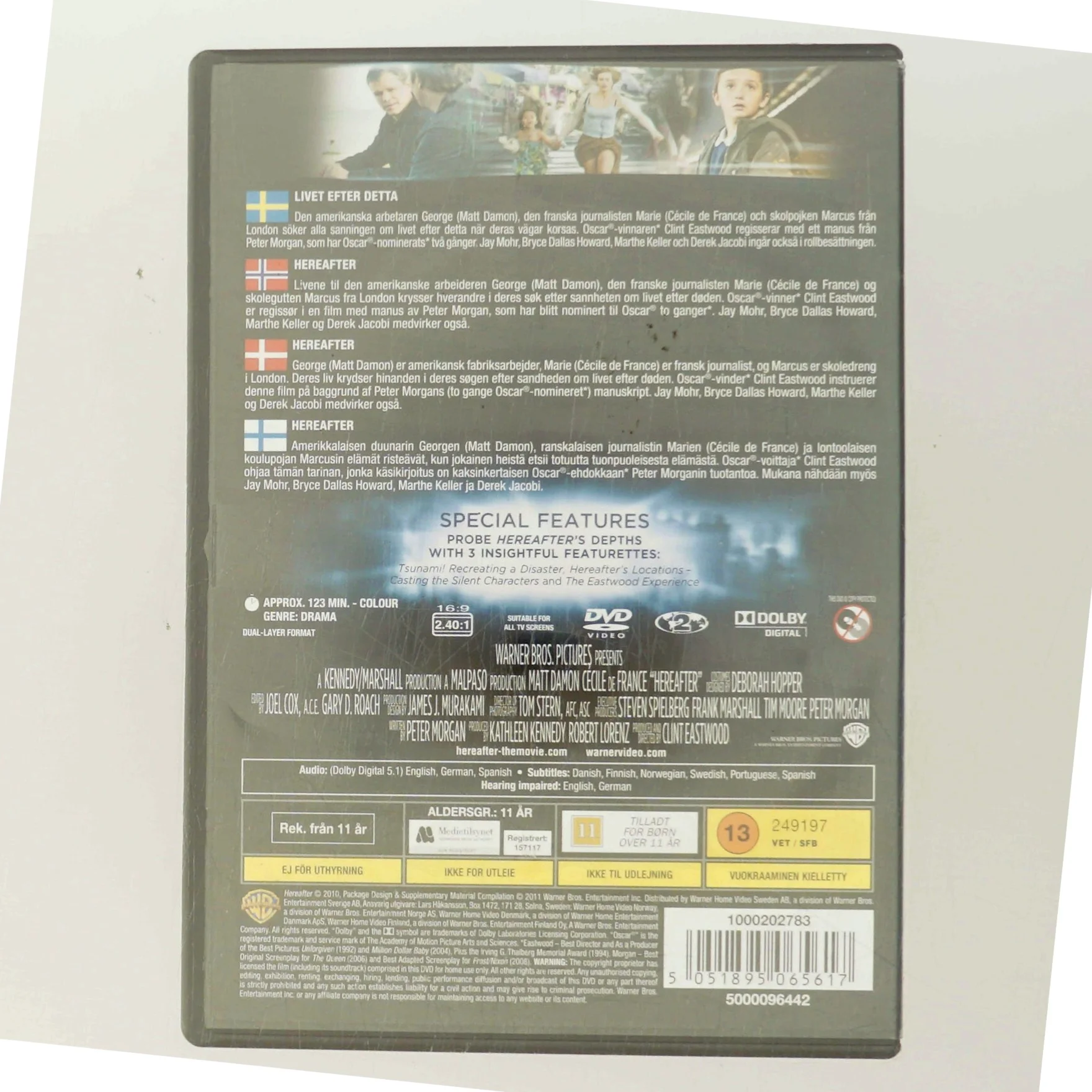 Hereafter med Matt Damon (DVD)