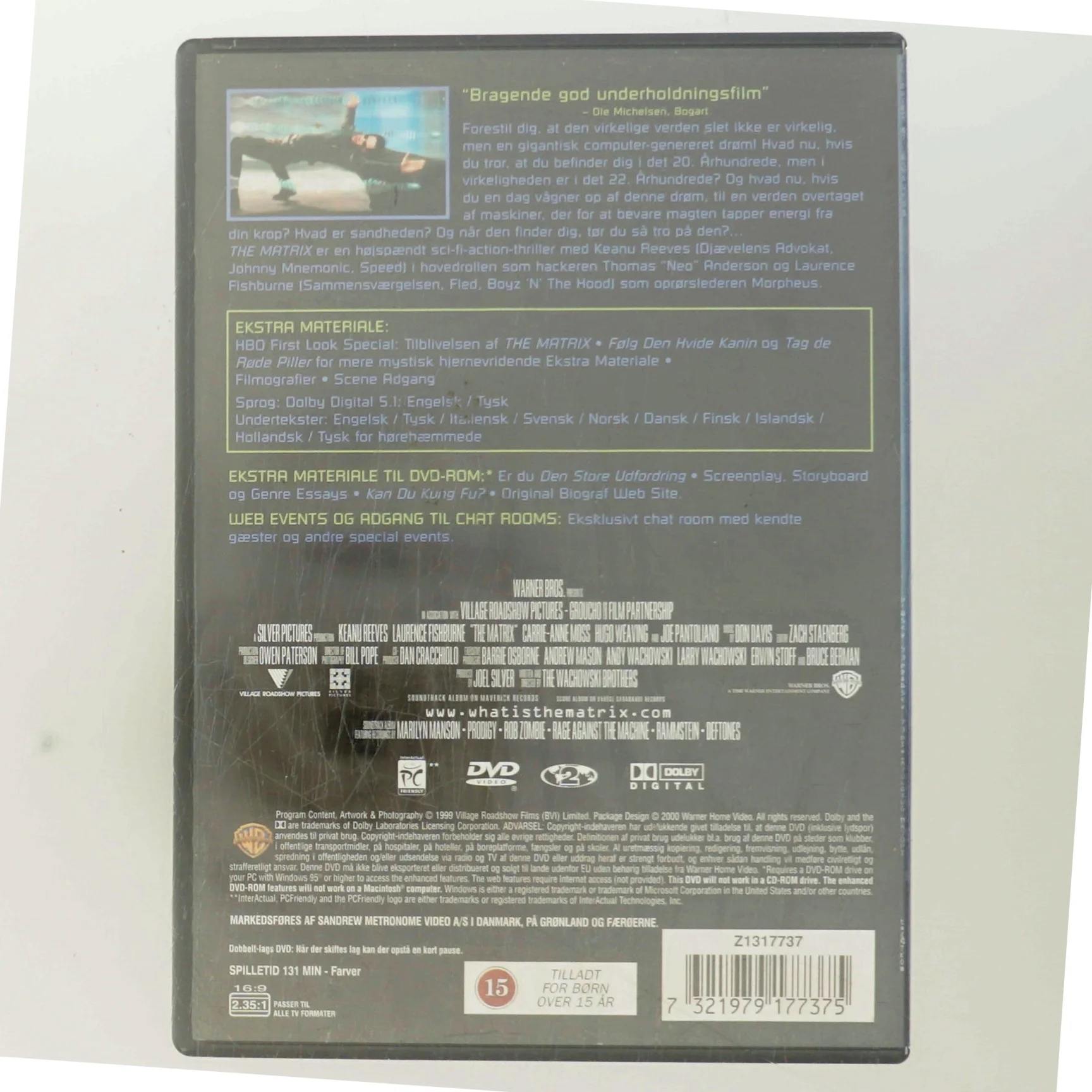 MATRIX, THE med Keanu Reeves (DVD)