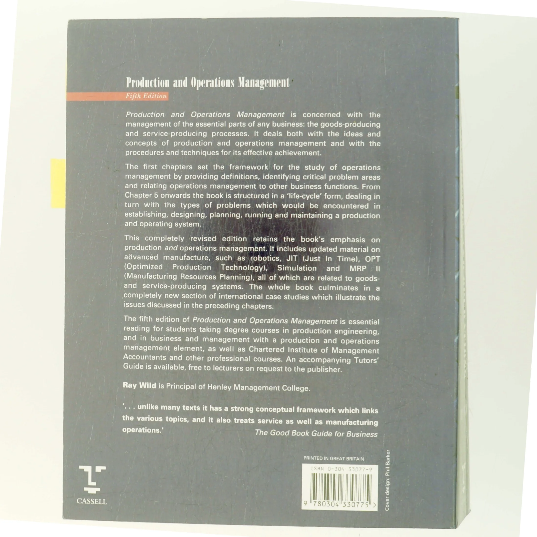 Production and operations management : text and cases af Ray Wild (Bog)