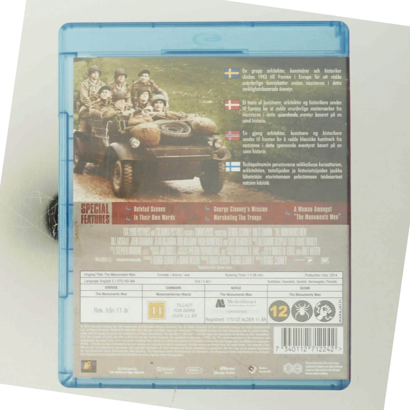 The Monuments Men med George Clooney (DVD)