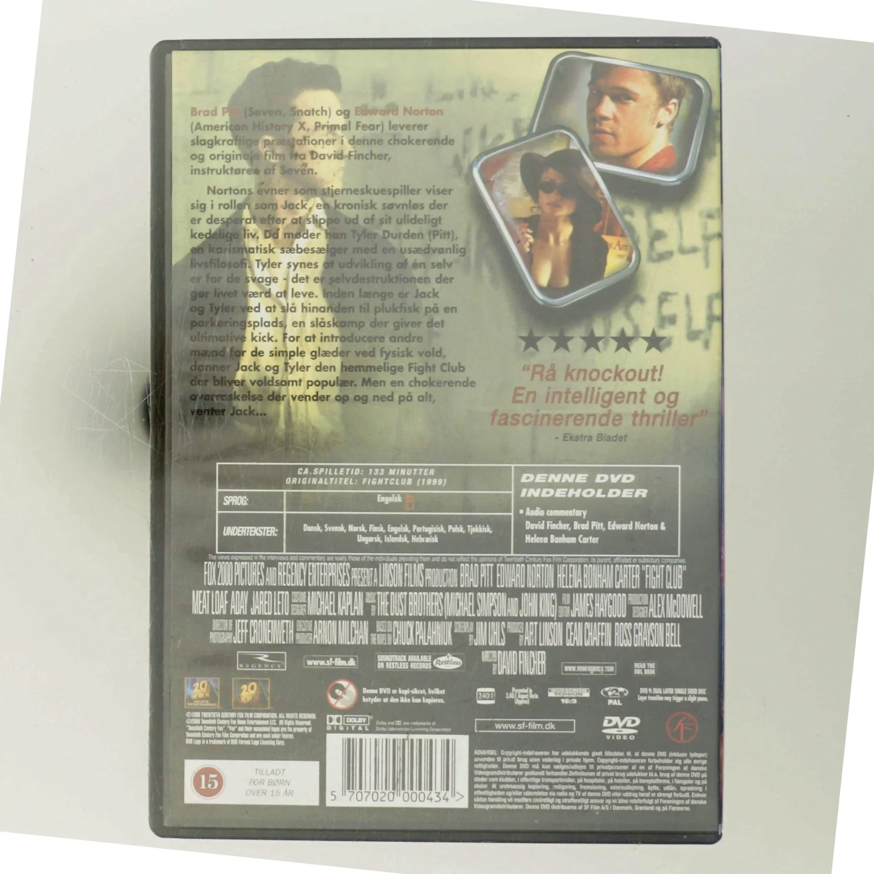 Fight Club med Brad Pitt (DVD)