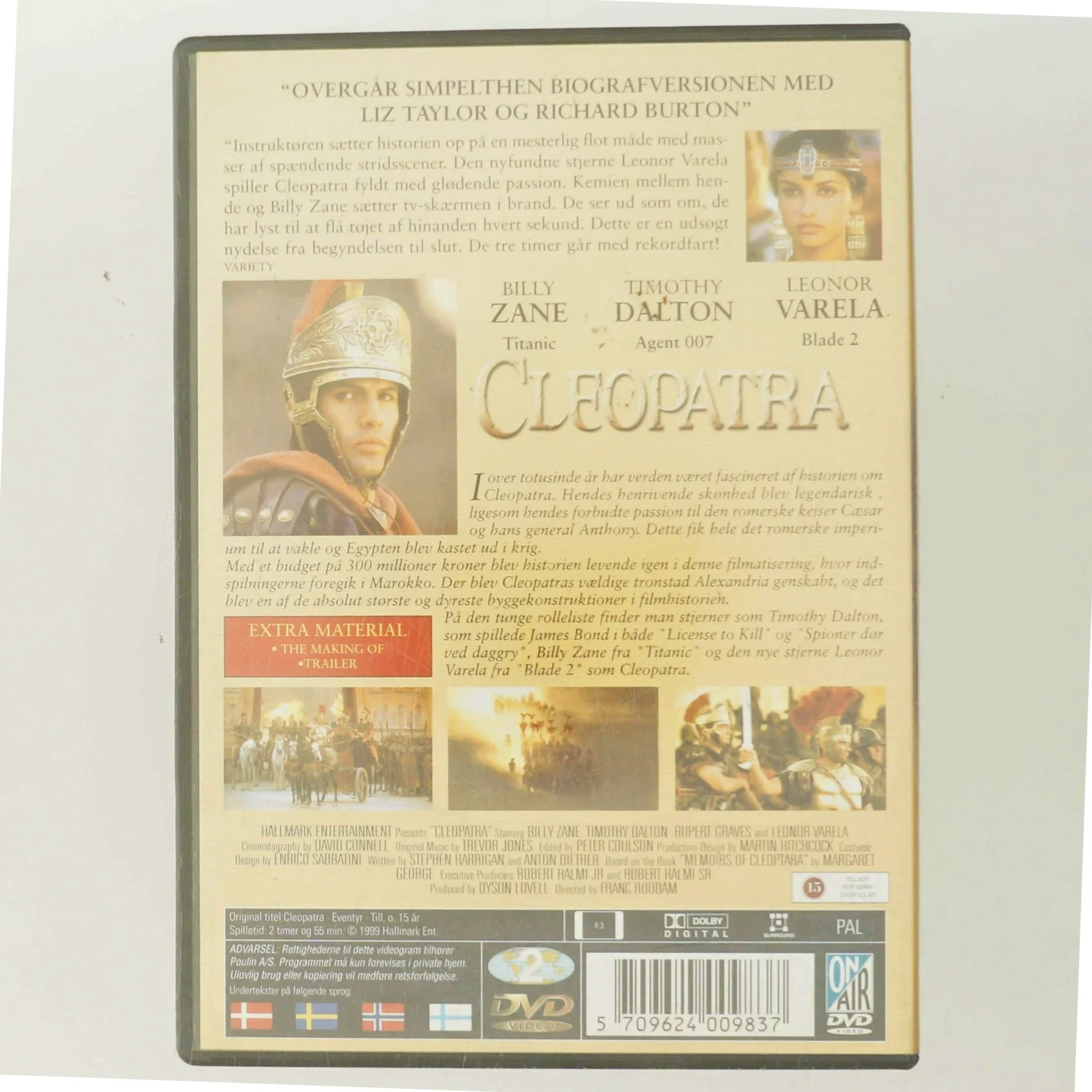 Cleopatra med Billy Zane (DVD)