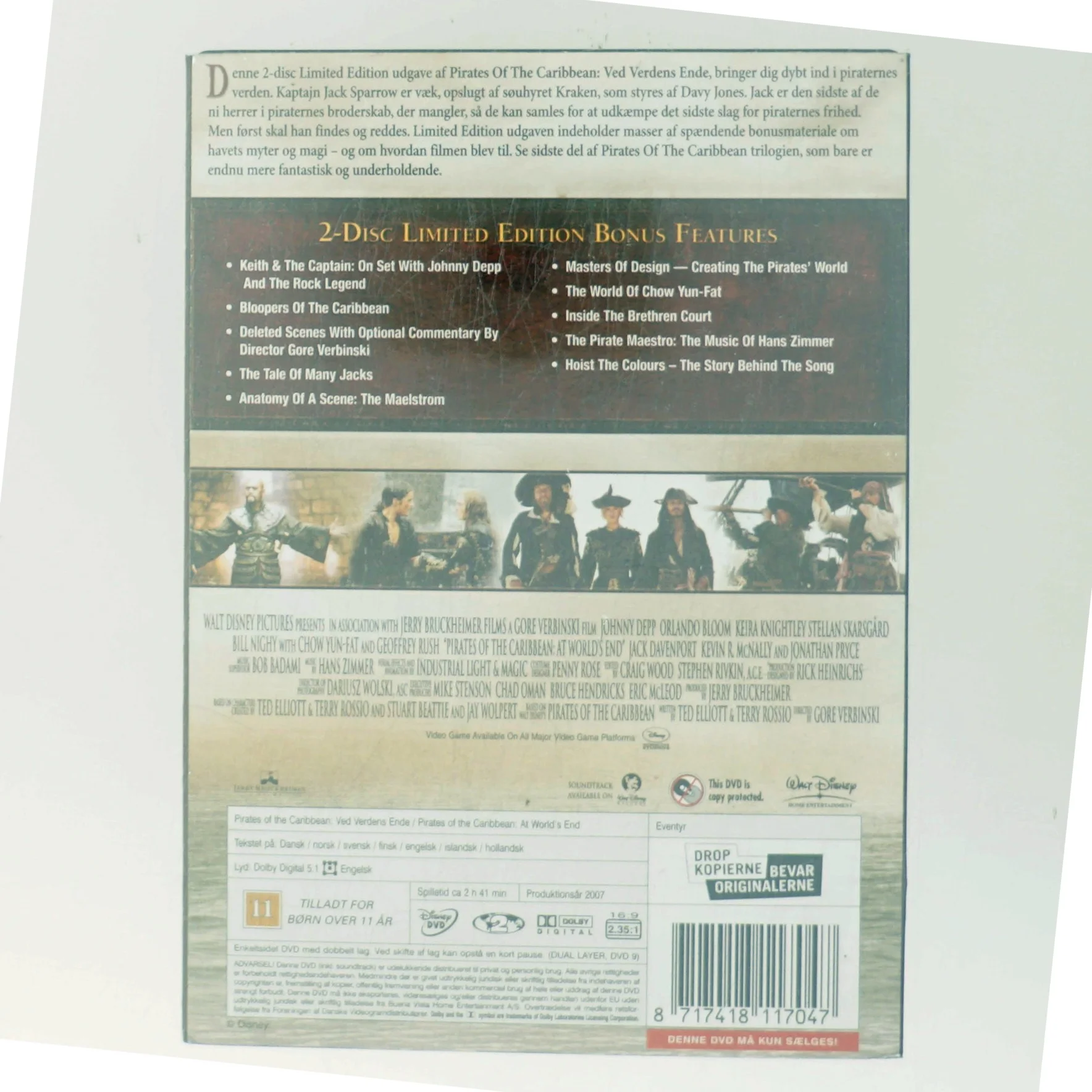 Pirates of the Caribbean: at World's End (Pirates of the Caribbean 3: ved Verdens Ende) med Johnny Depp (DVD)