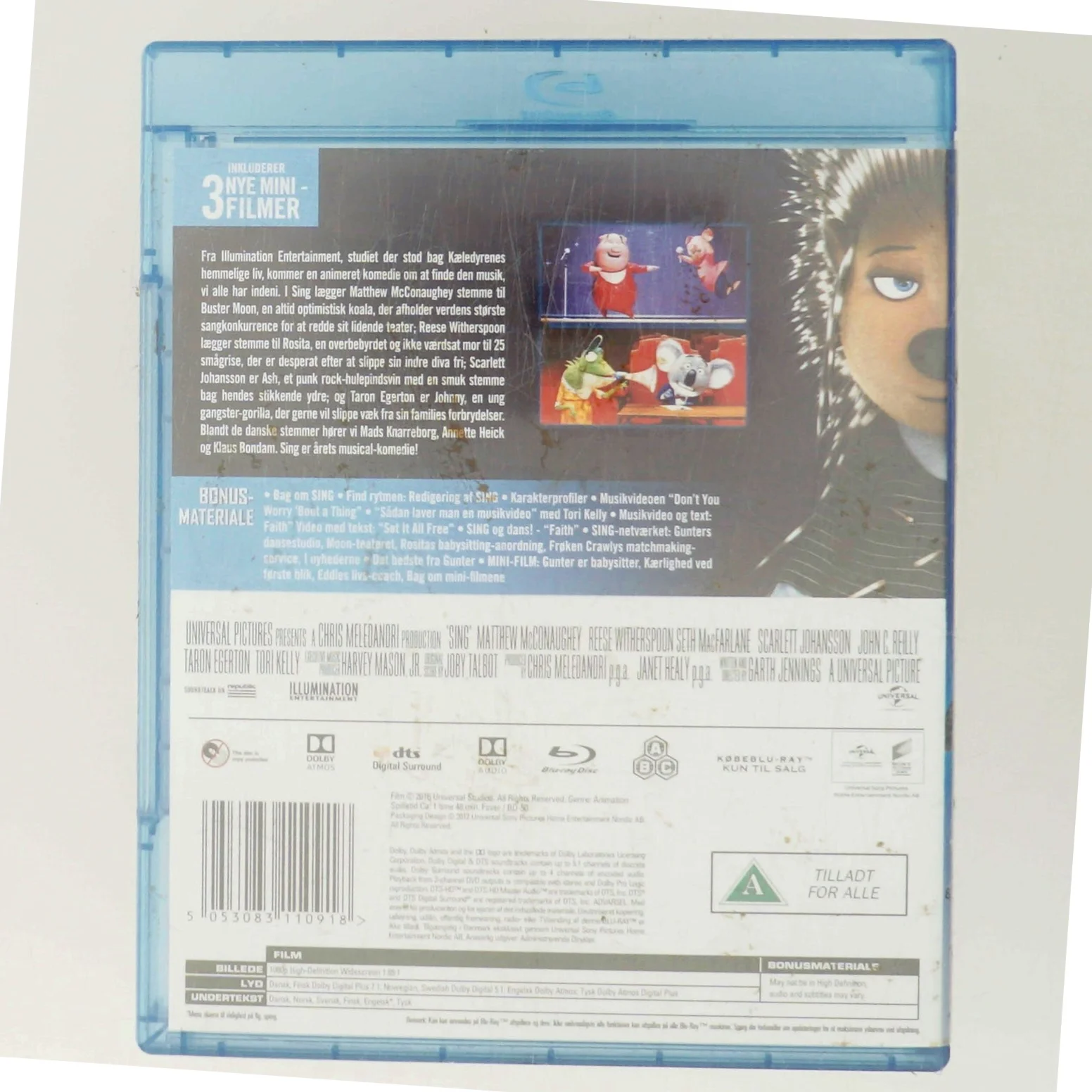 Syng                                        <span class="label label-blank pull-right" style="margin-right: 3px;">Special edition</span> med Matthew McConaughey (DVD)