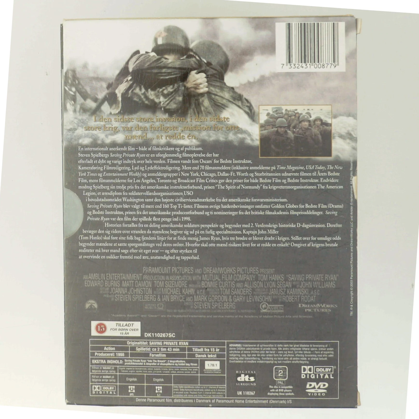 Saving Private Ryan (DVD) med Tom Hanks (DVD)