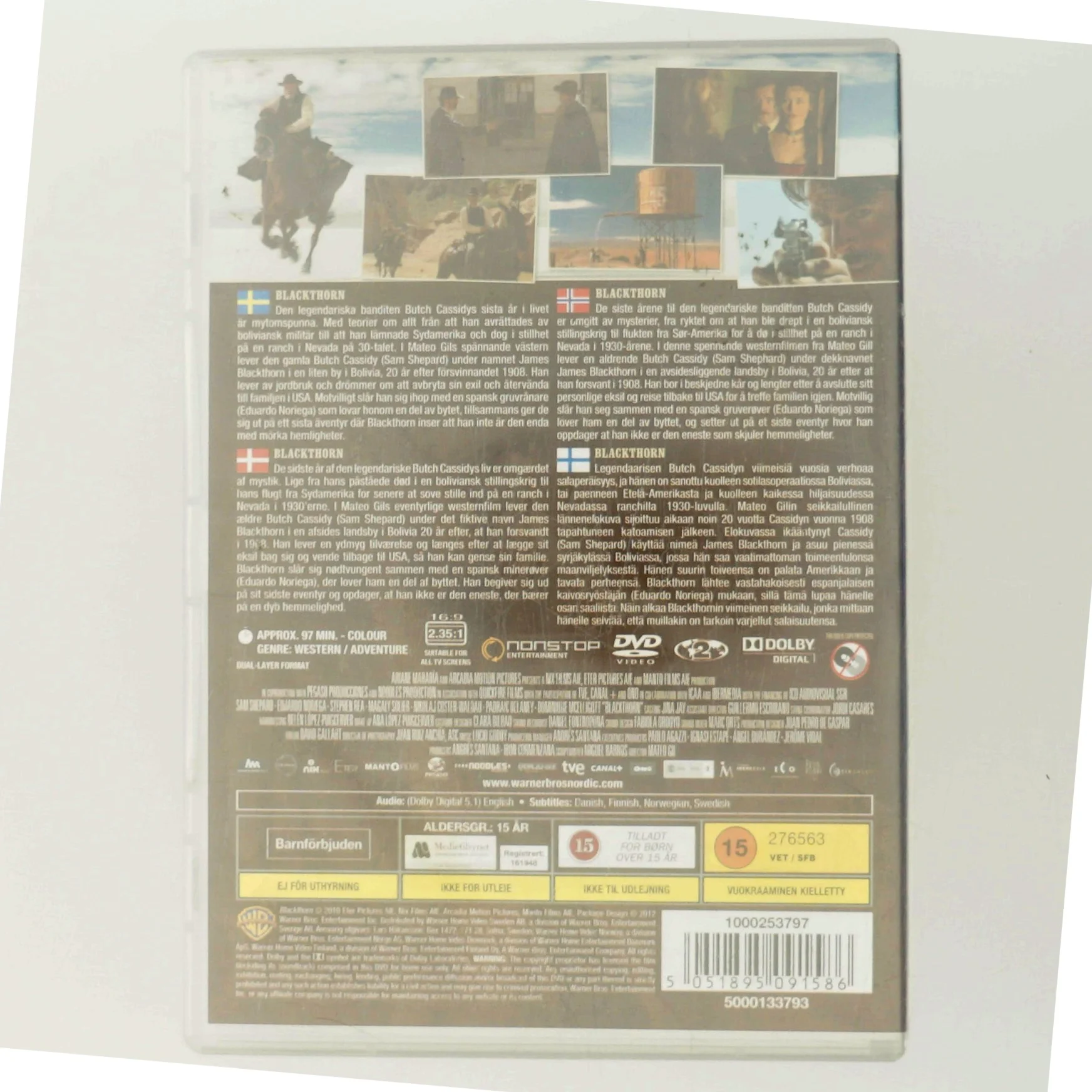 Blackthorn med Sam Shepard (DVD)