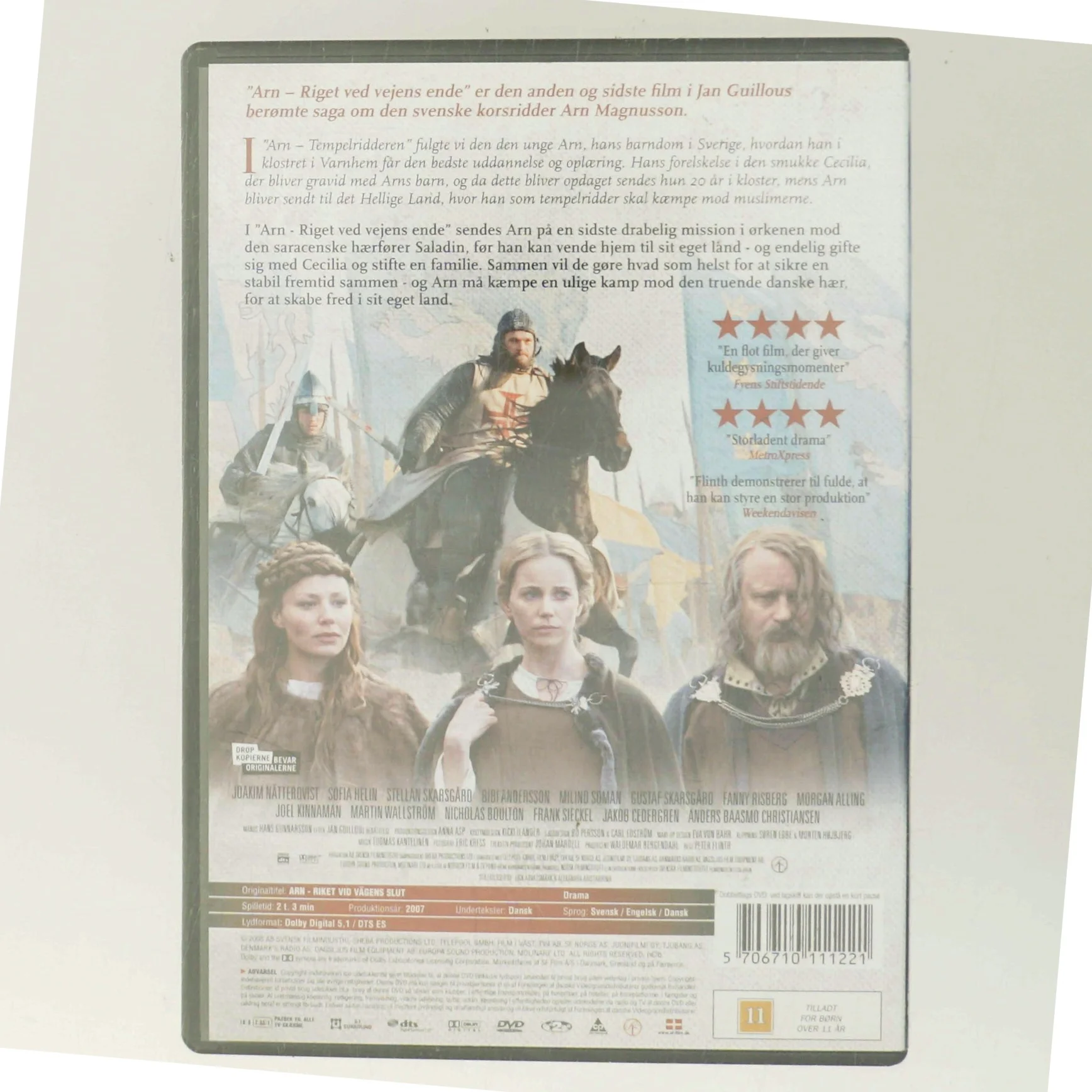 Arn 2 - Riget ved Vejens Ende med Joakim Nätterqvist (DVD)