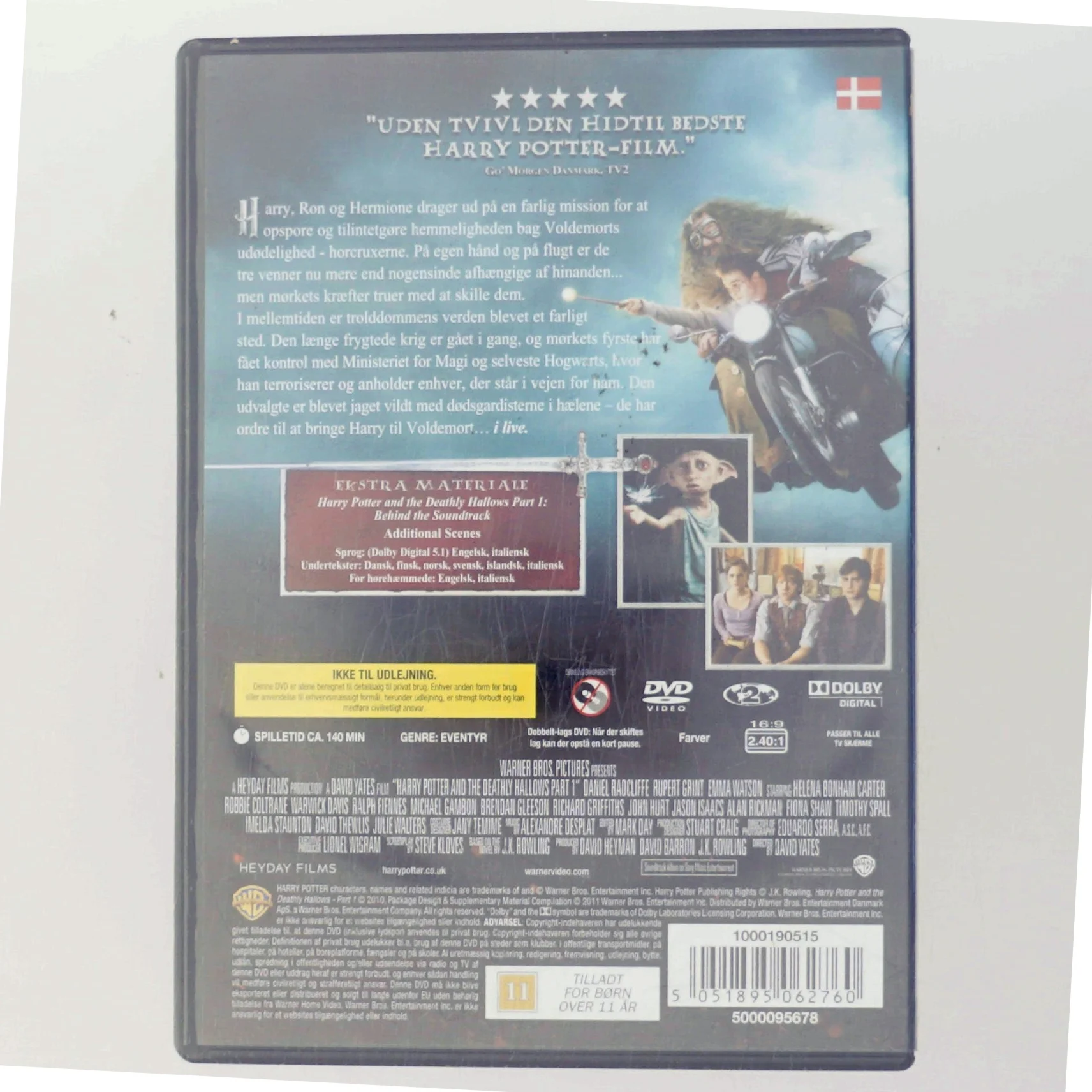 Harry Potter Og Dødsregalierne - Del 1 med Daniel Radcliffe (DVD)