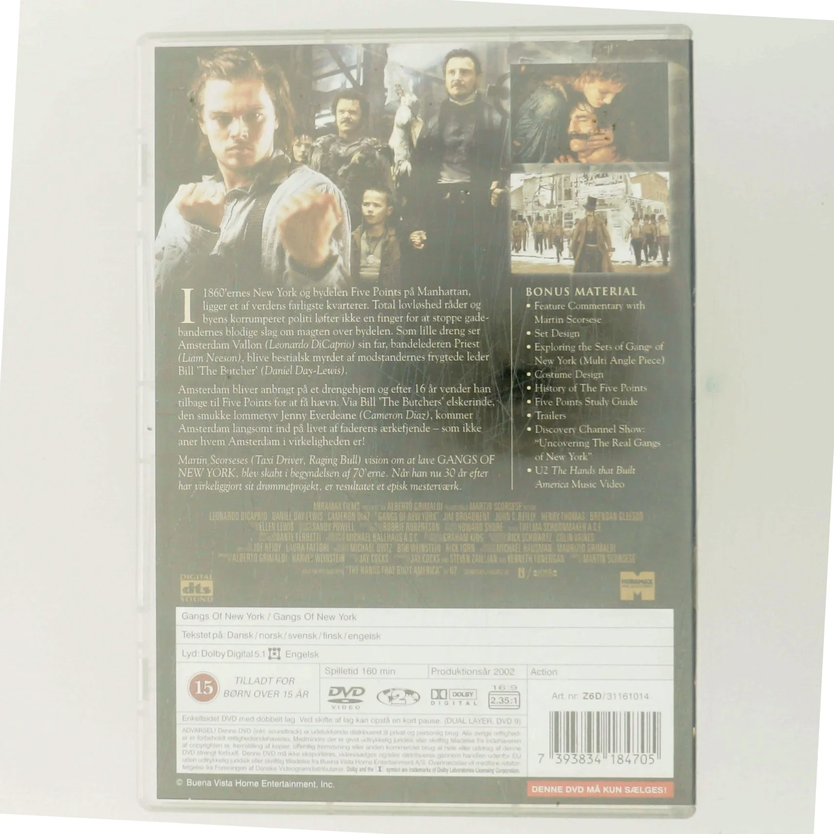 Gangs of New York Dk med Leonardo DiCaprio (DVD)