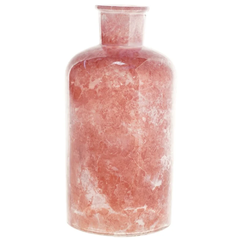 Lyserød Glasvase (str. 16 x 8 cm)