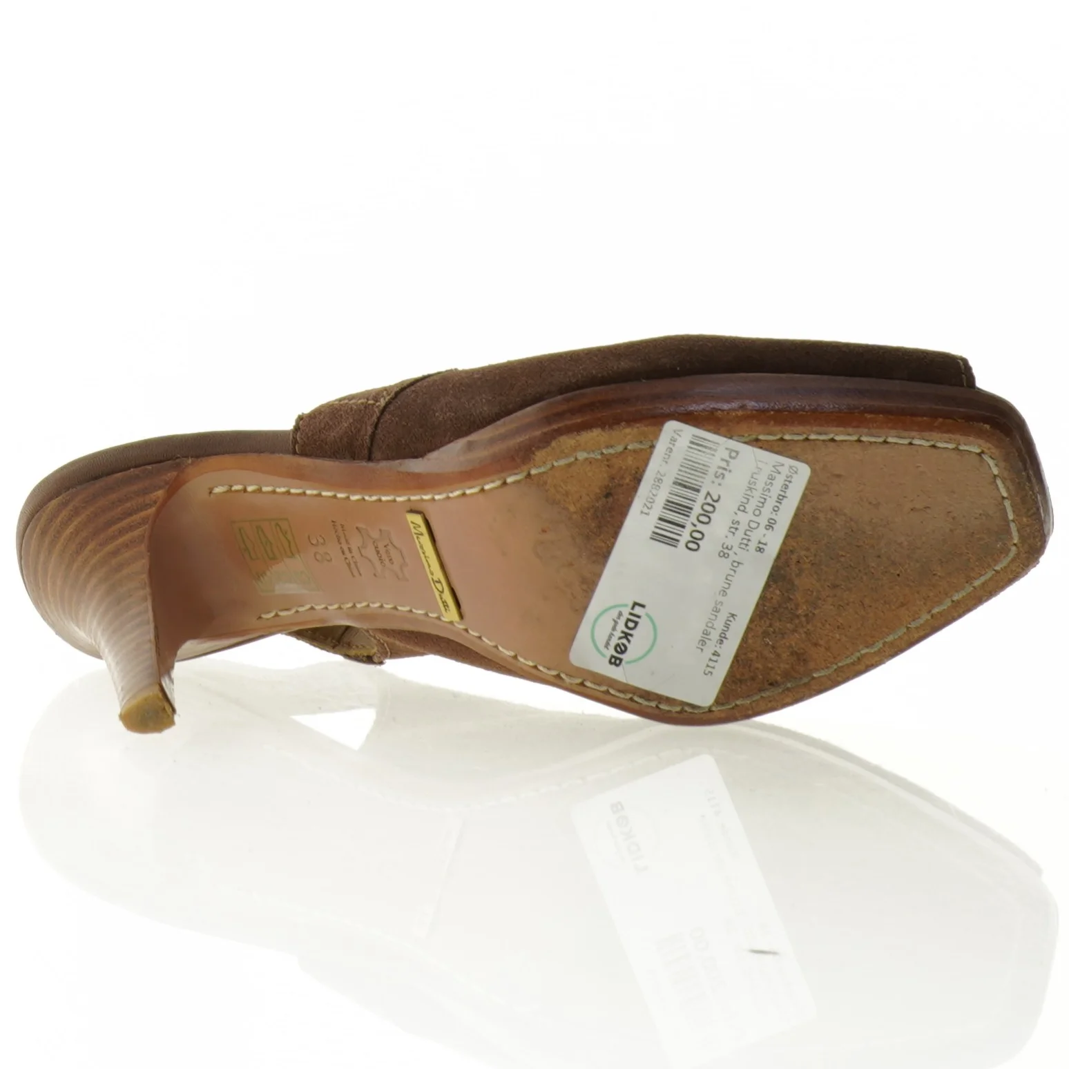 Brun slingback i ruskind