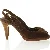 Brun slingback i ruskind