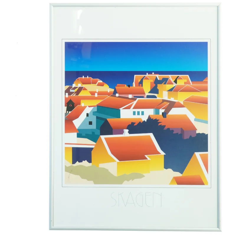 Indrammet bybillede af Skagen (str. 41 x 30 cm)