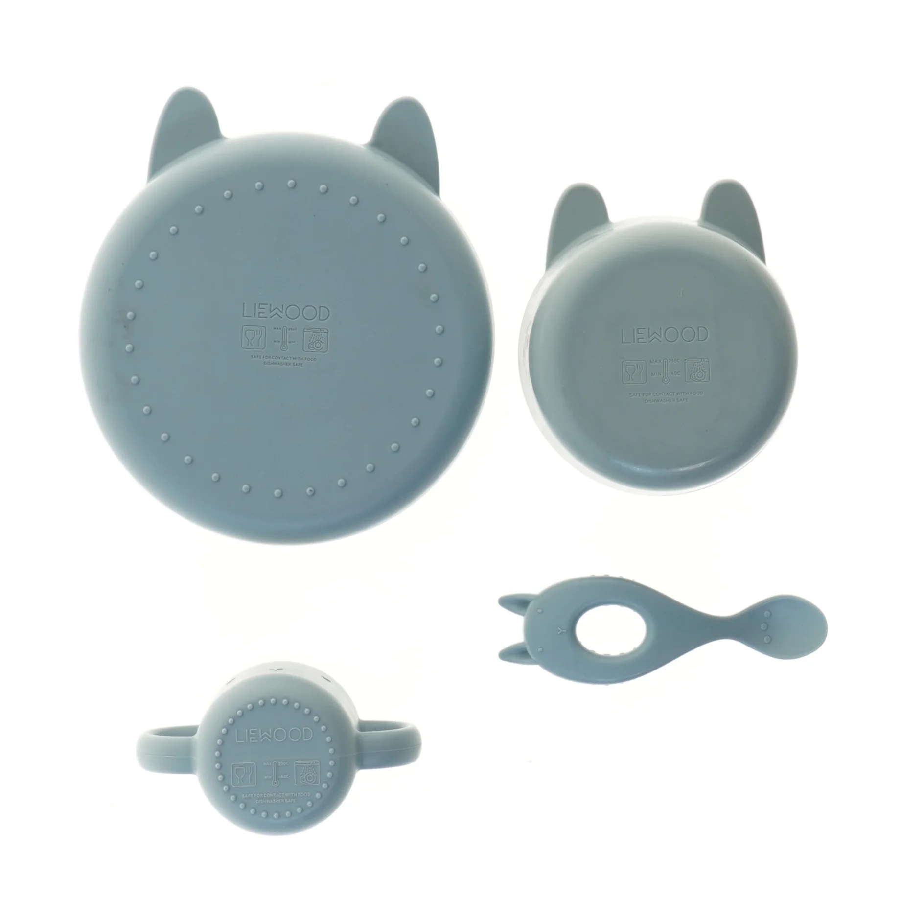 Børn Spise Kit i Silikone fra Liewood (str. Ø 17,5 & 11,5 & 6,5 cm)