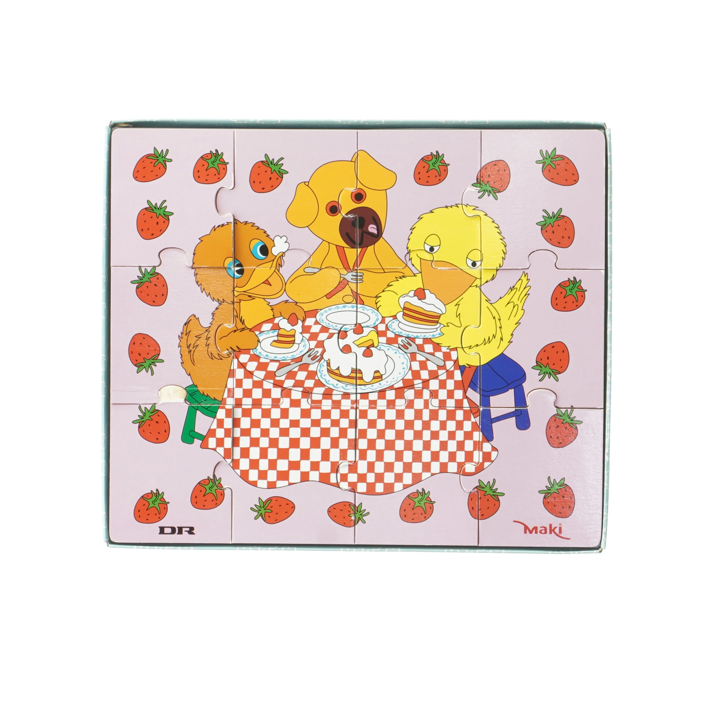 Bamse og Kylling puslespil i træ fra DR (str. 25x21 cm)